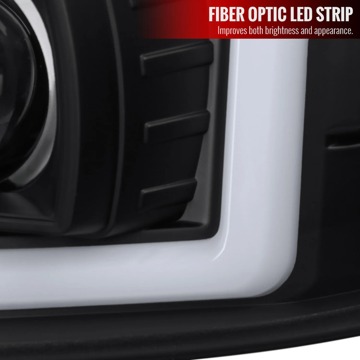 2000-2006 GMC Sierra/Denali/Yukon LED Strip Projector Headlights Matt Black - Image 7