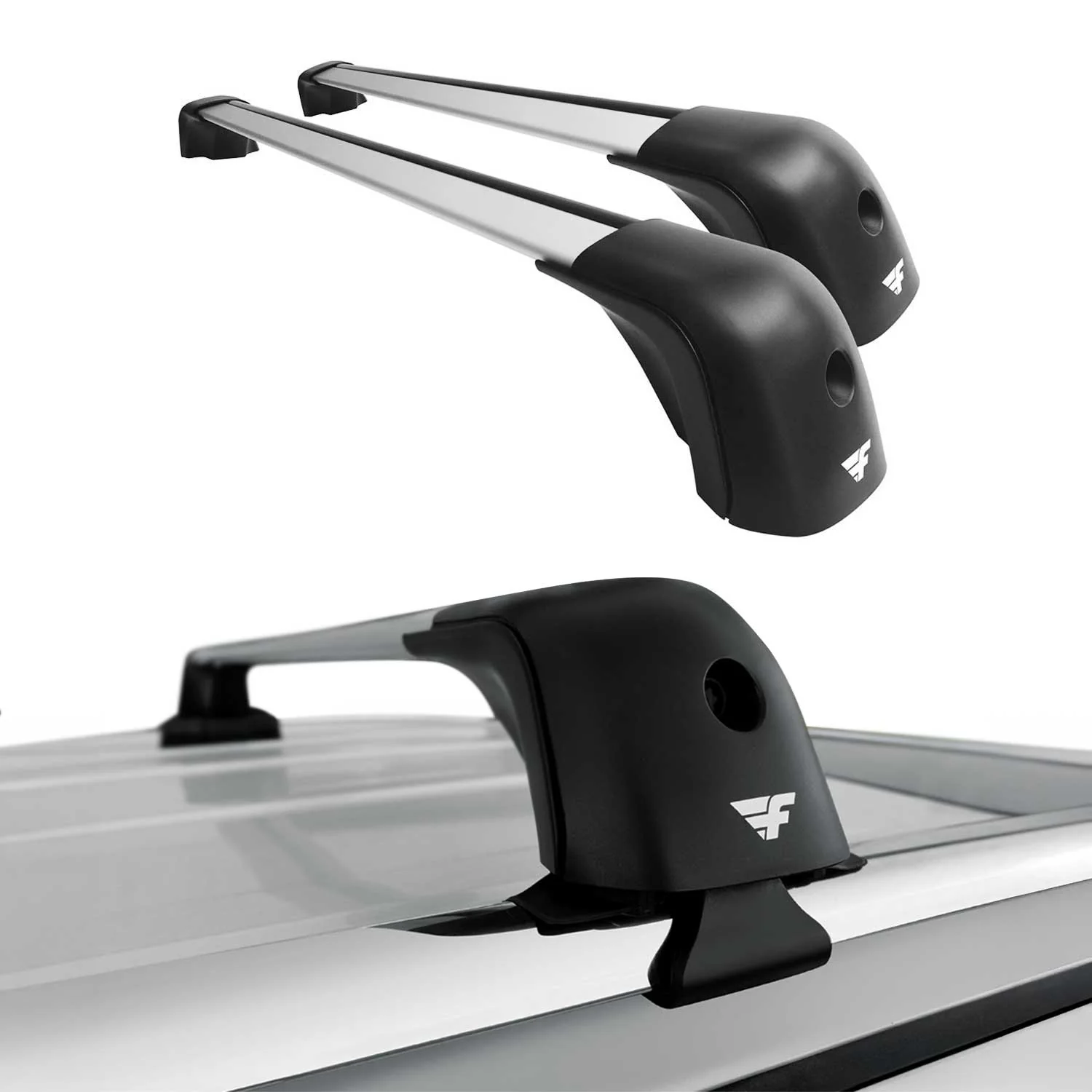 2000-2013 BMW X5 E53 / X5 E70 Roof Racks Cross Bars Silver - Image 2