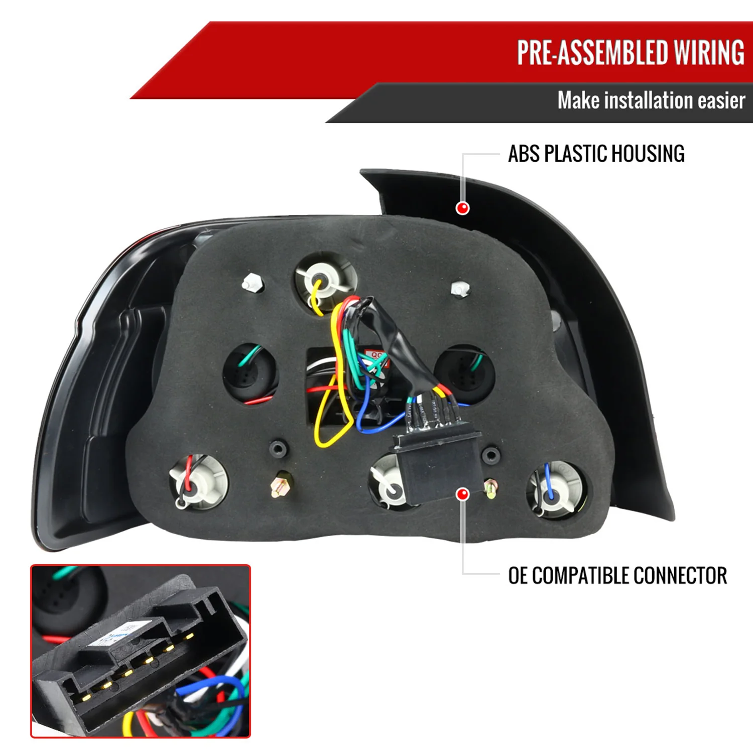 2001-2003 BMW E39 5 Series Sedan LED Tail Lights Chrome Housing/Smoke Lens - Image 7