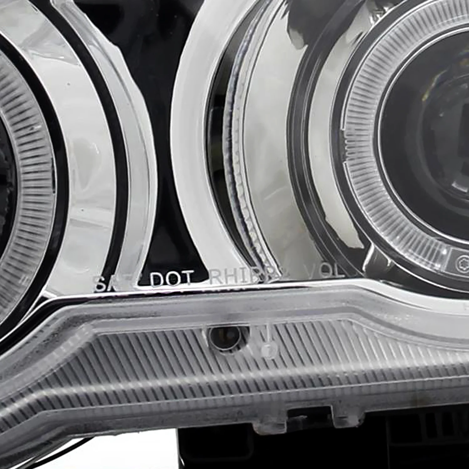 2001-2003 BMW E53 X5 Dual Halo Projector Headlights Chrome/Clear Lens - Image 7