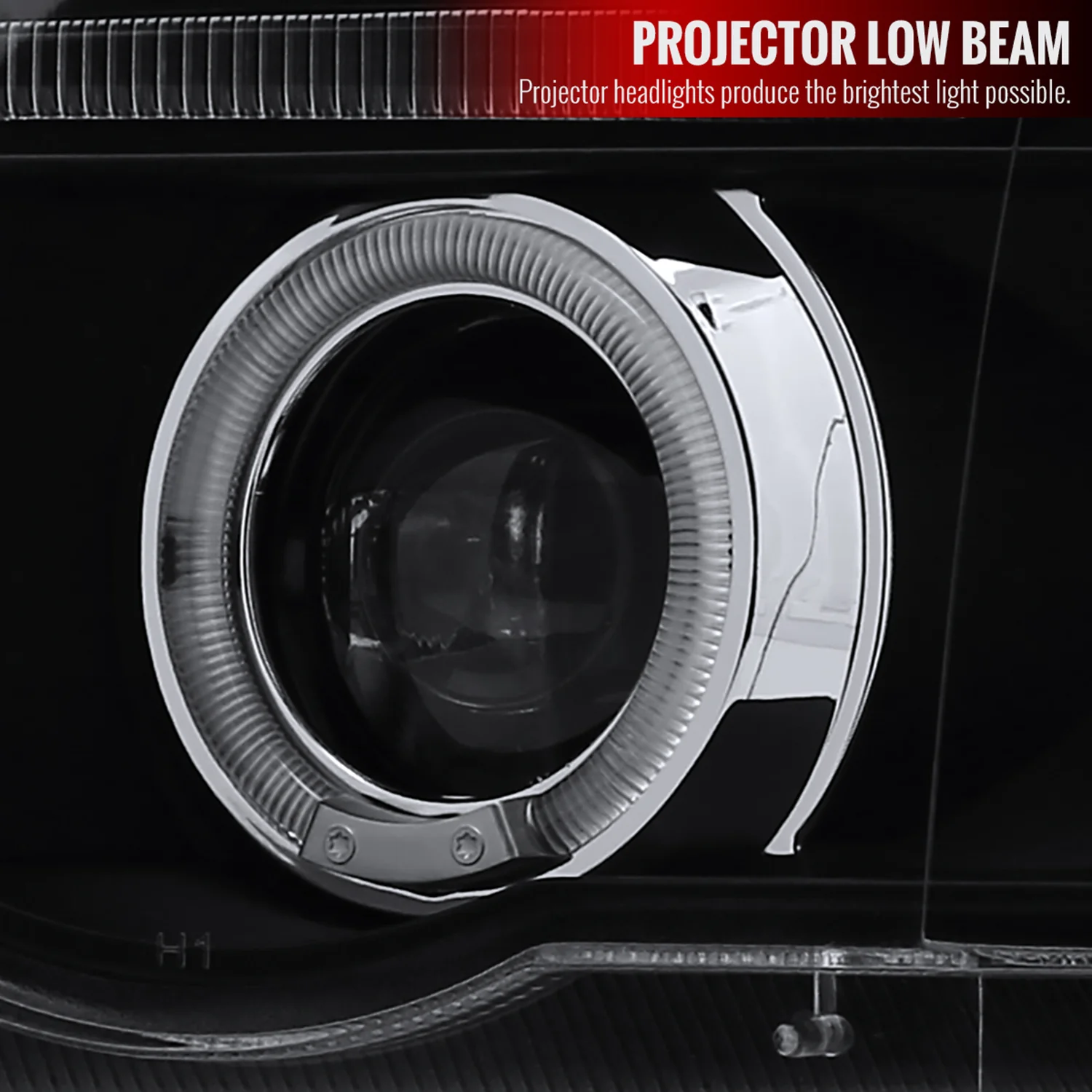 2001-2003 BMW E53 X5 Dual Halo Projector Headlights Matte Black/Clear Lens - Image 3
