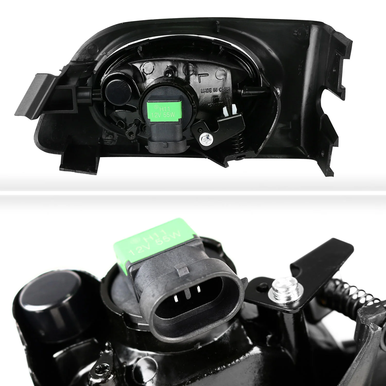 2001-2003 Honda Civic Coupe/Sedan 12V/55W H11 Fog Lights Kit Chrome/Smoke Lens - Image 5