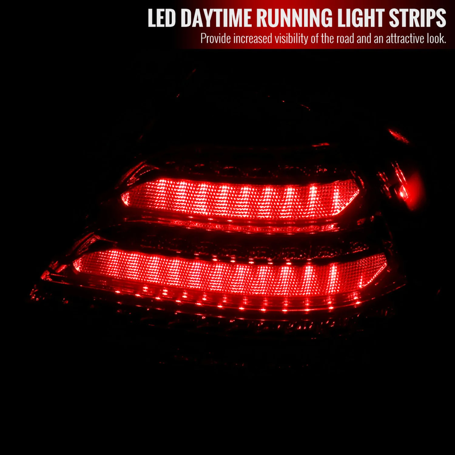 2001-2004 Mercedes Benz W203 C-Class Turn Signal LED Tail Lights Chrome/Smoke - Image 3