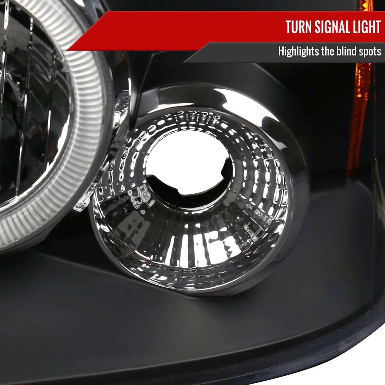 2001-2004 Nissan Frontier Dual Halo Projector Headlights Matte Black/Clear - Image 5