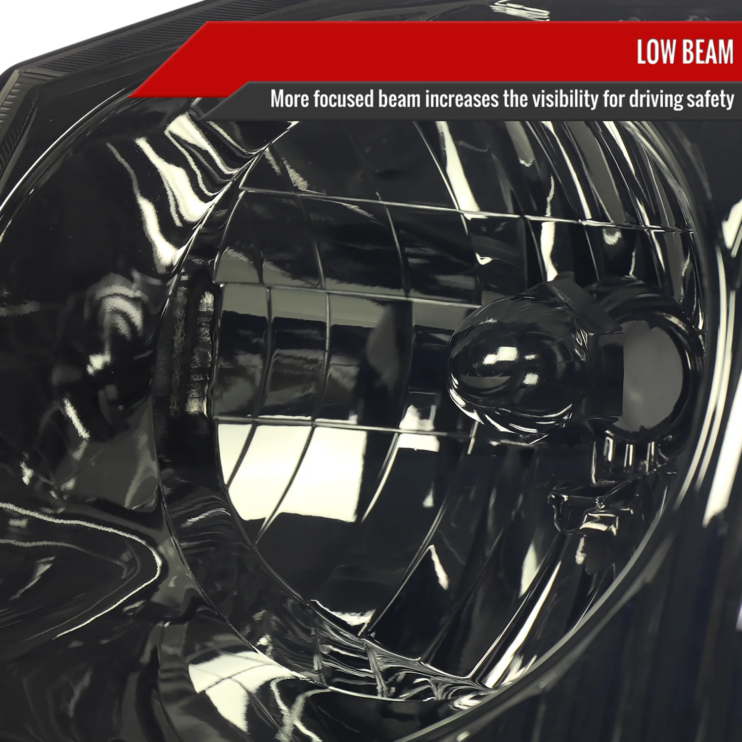 2001-2004 Nissan Frontier XE Factory Style Headlight Chrome/Smoke Lens - Image 3