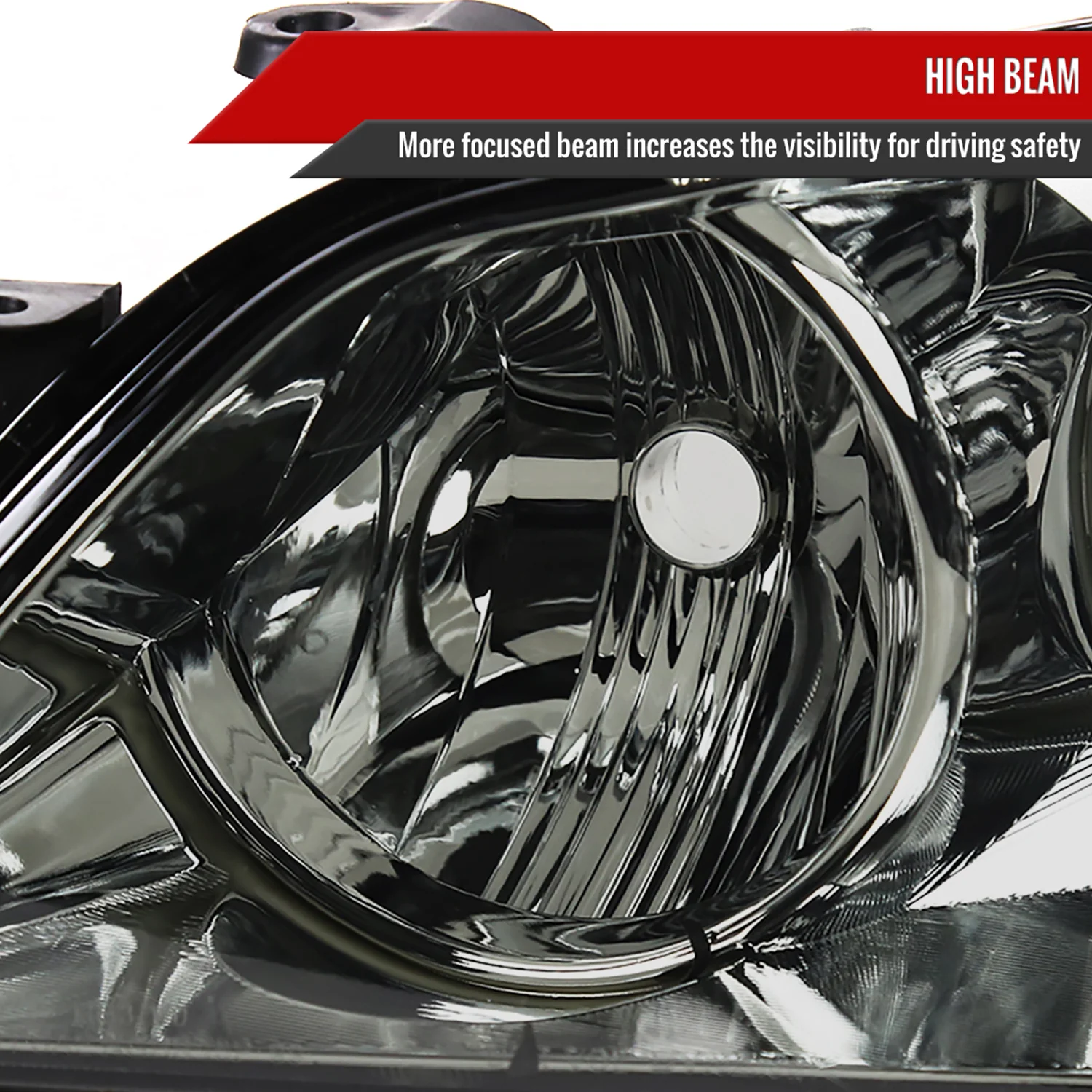 2001-2005 Lexus IS300 Factory Style Crystal Headlights Chrome/Smoke Lens - Image 4