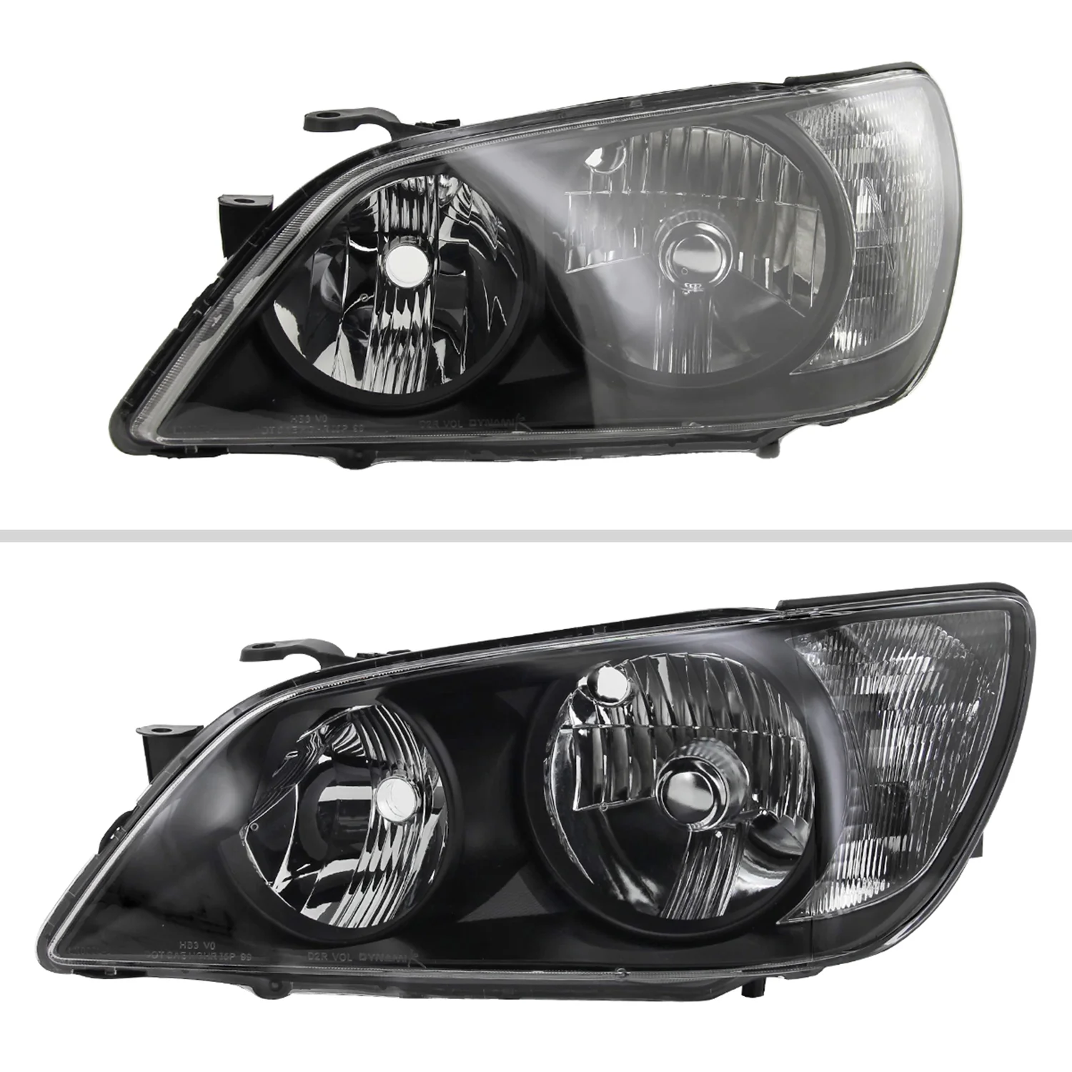 2001-2005 Lexus IS300 Factory Style Crystal Headlights Matte Black/Clear Lens - Image 2