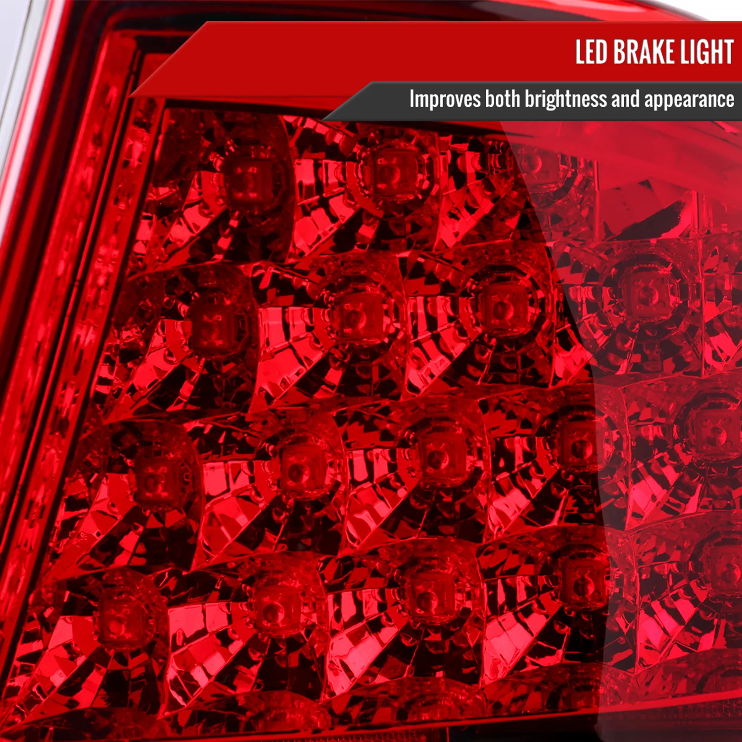 2001-2005 Lexus IS300 LED Tail Lights Chrome Housing/Red Clear Lens - Image 3