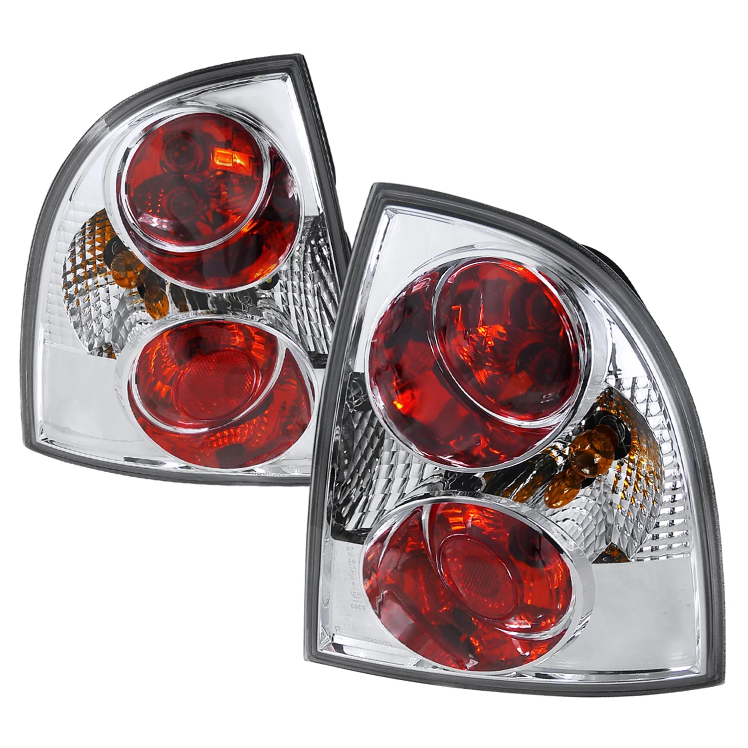 2001-2005 VW Passat Sedan Tail Lights Chrome Housing/Clear Lens