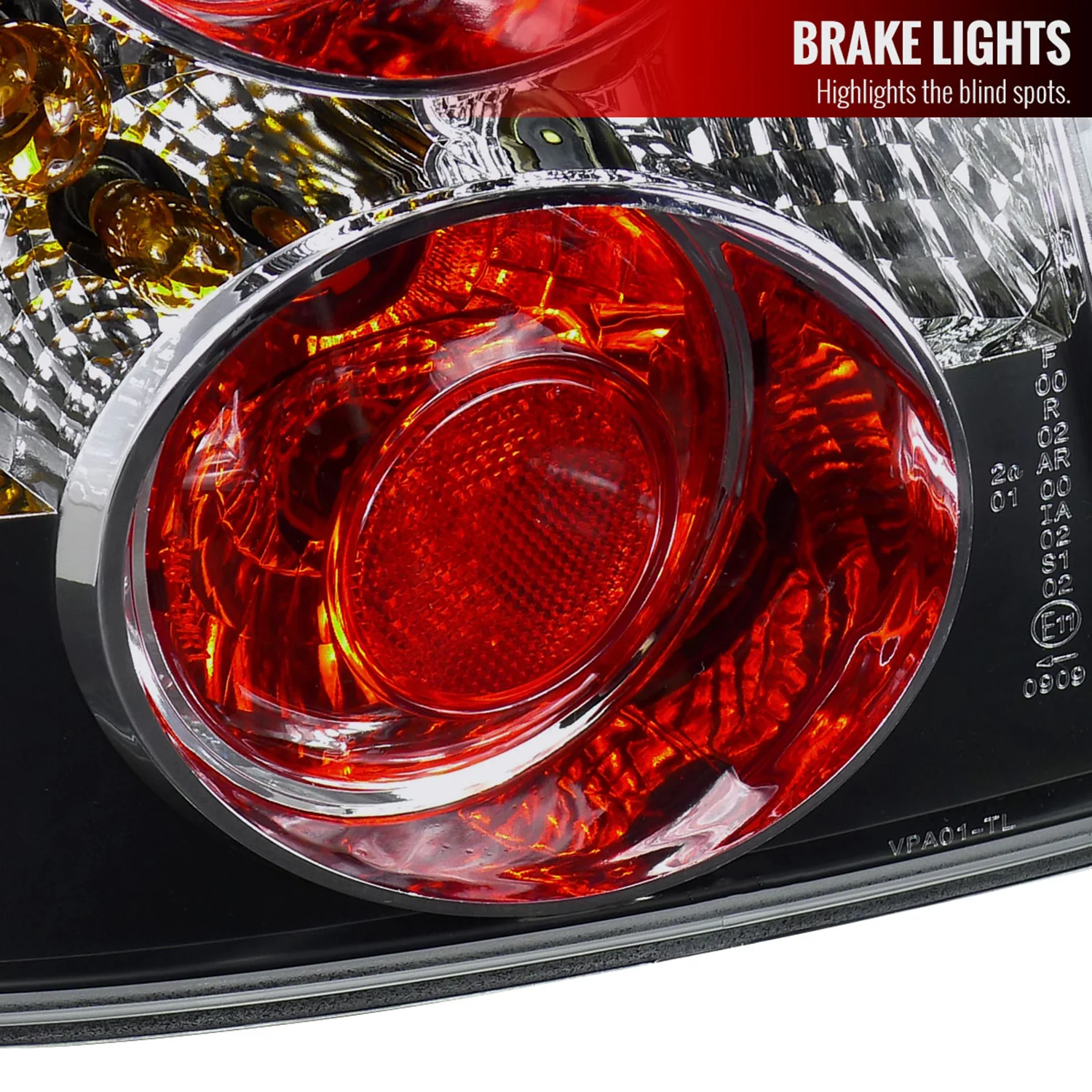 2001-2005 VW Passat Sedan Tail Lights Matte Black Housing/Clear Lens - Image 4