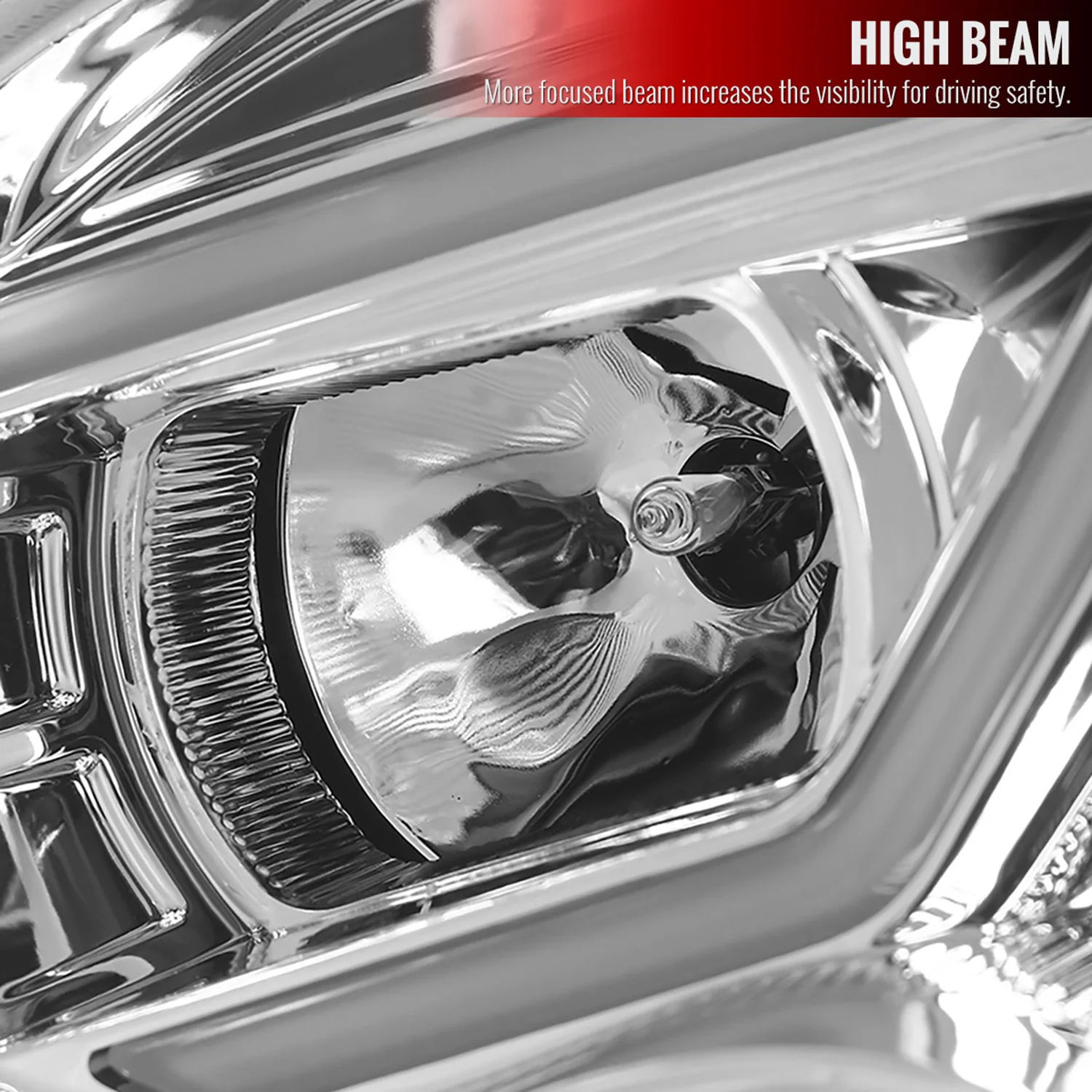 2001-2007 Mercedes W203 C Class Headlights LED Light Bar&LED Signal Chrome - Image 4