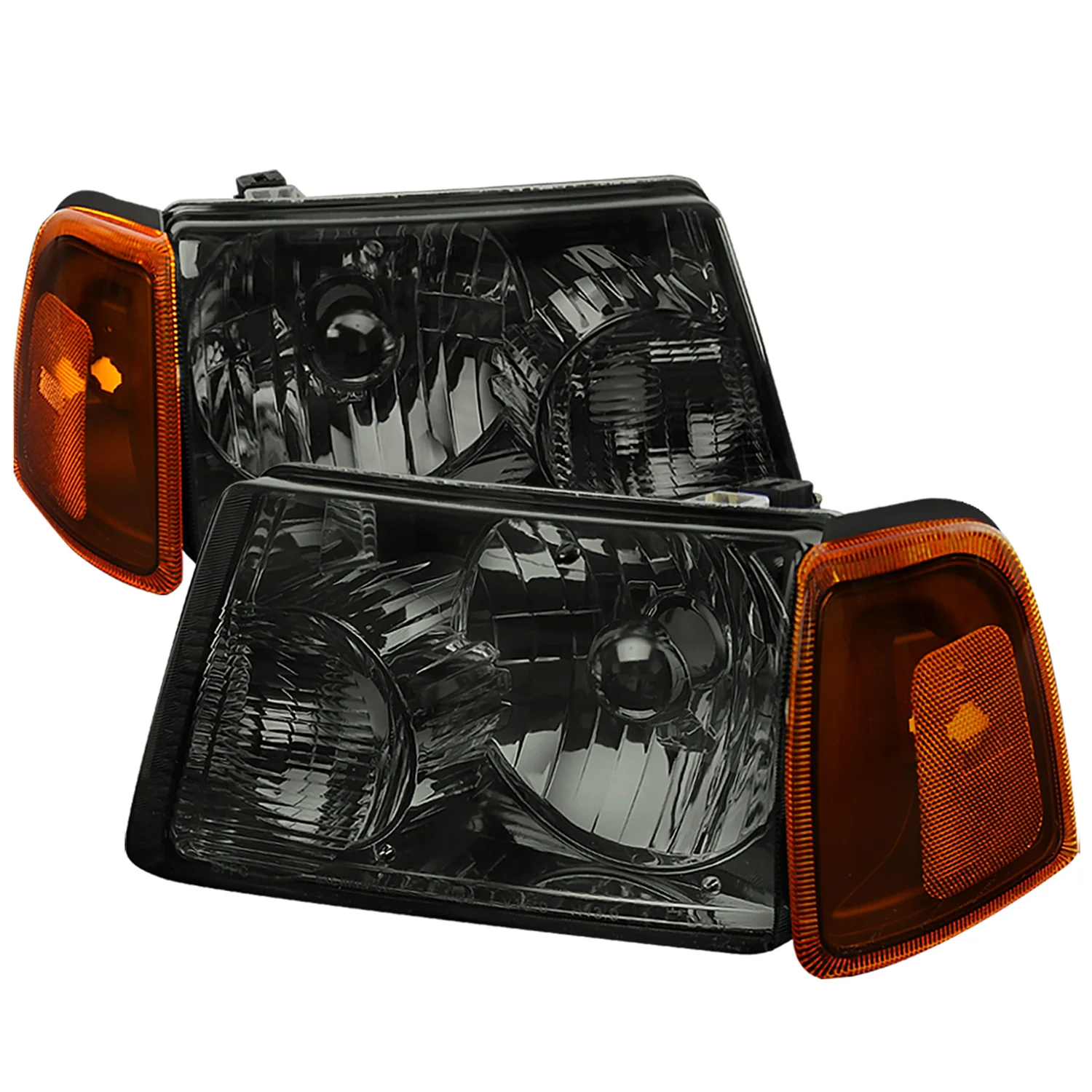 2001-2011 Ford Ranger Factory Headlights Amber Corner Signal Lights Chrome