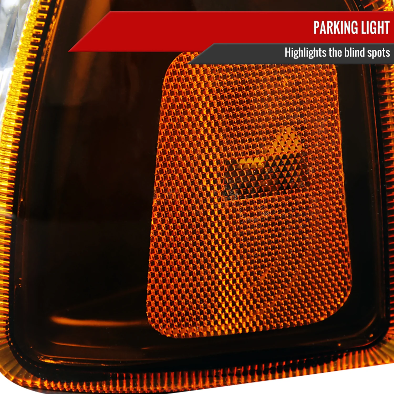 2001-2011 Ford Ranger Factory Headlights Amber Lens Corner Signal Lights Black - Image 5