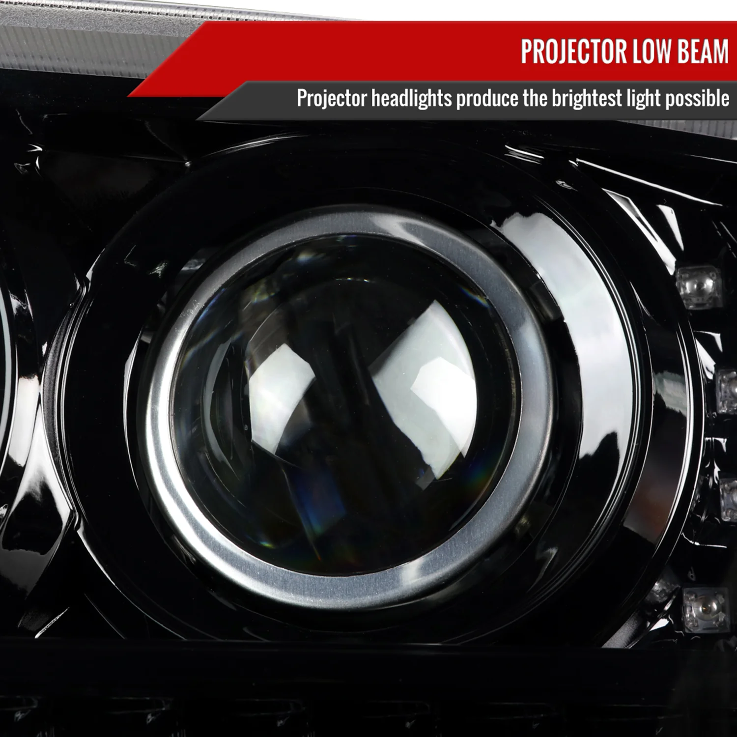 2001-2011 Ford Ranger Projector Headlights LED Light & LED Signal Jet Black - Image 3
