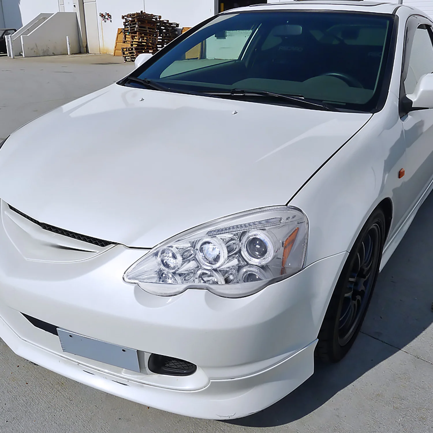 2002-2004 Acura RSX Dual Halo Projector Headlights Chrome Housing/Clear Lens - Image 9
