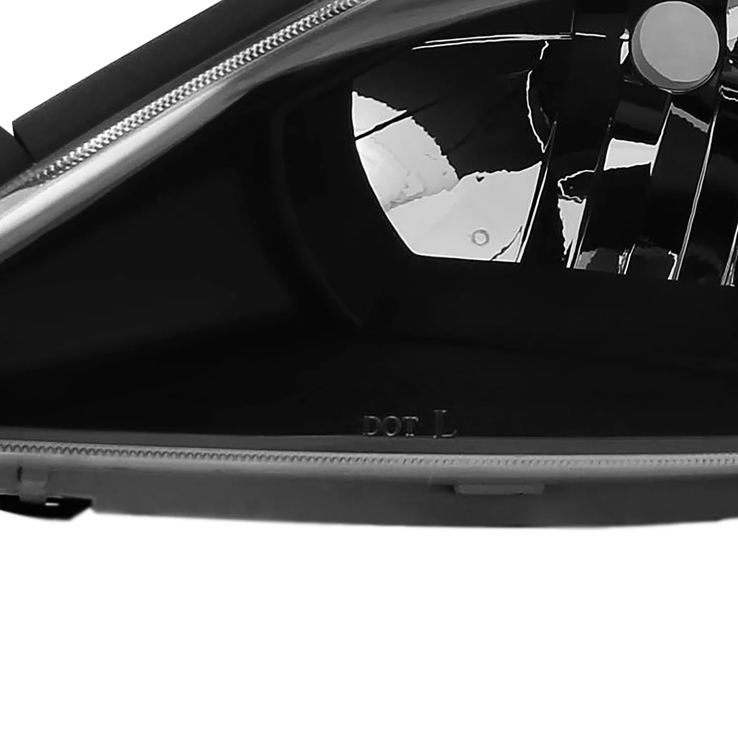 2002-2004 Toyota Camry Factory Headlights w/Amber Reflector Matt Black/Clear - Image 6