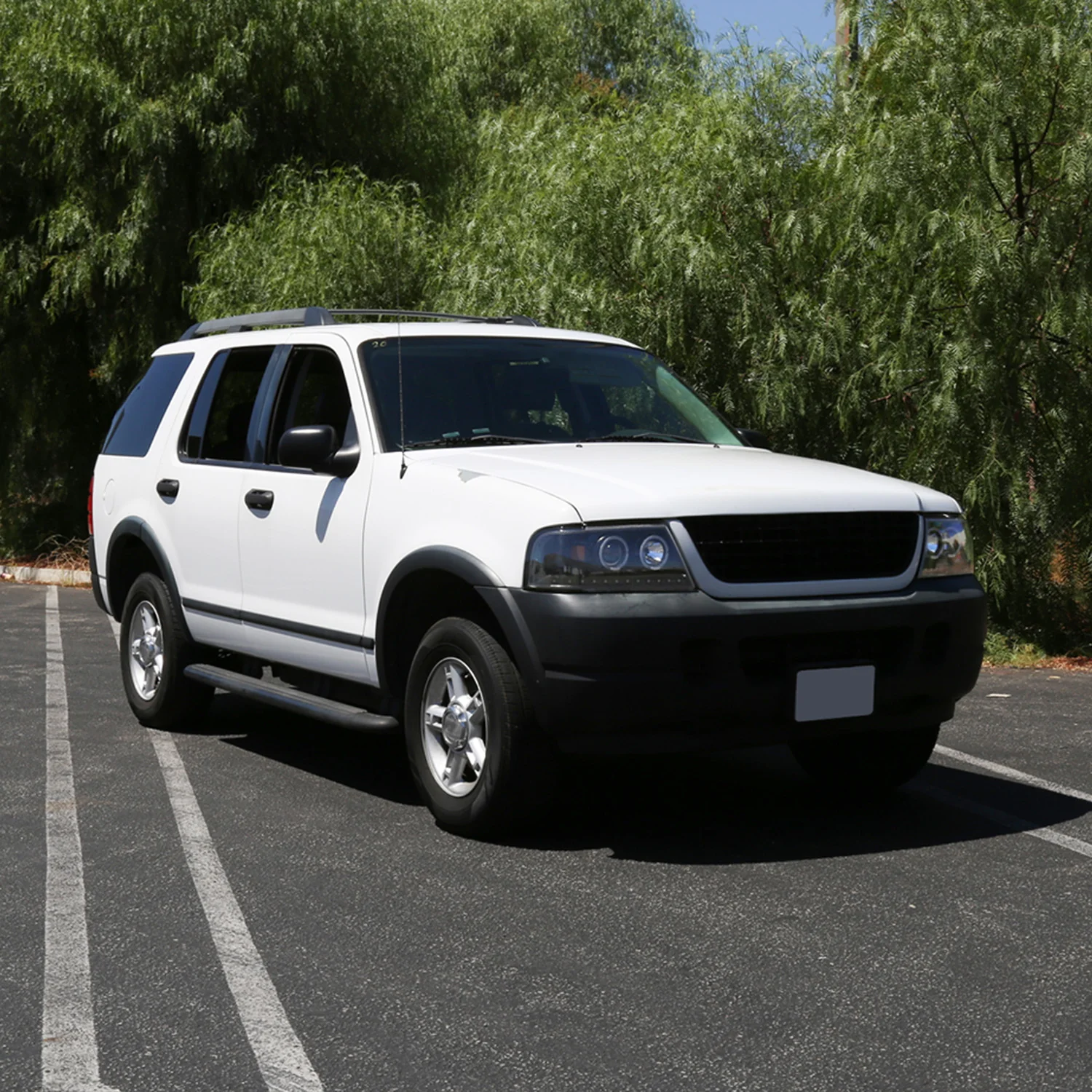 2002-2005 Ford Explorer Dual Halo Projector Headlights LED Light Strip Black - Image 9