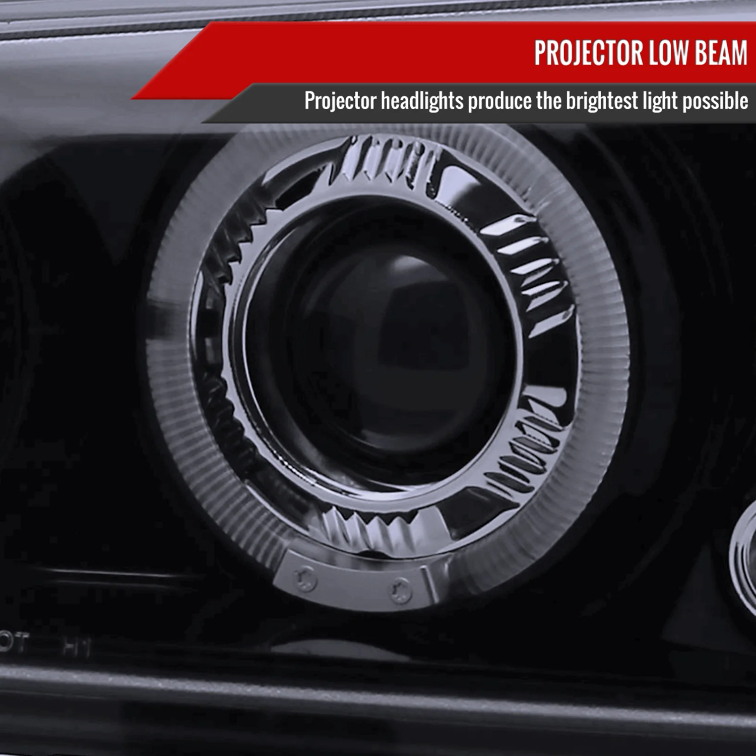 2002-2006 Chevy Avalanche/03-2007 Silverado Dual Halo Projector Headlights Smoke - Image 3