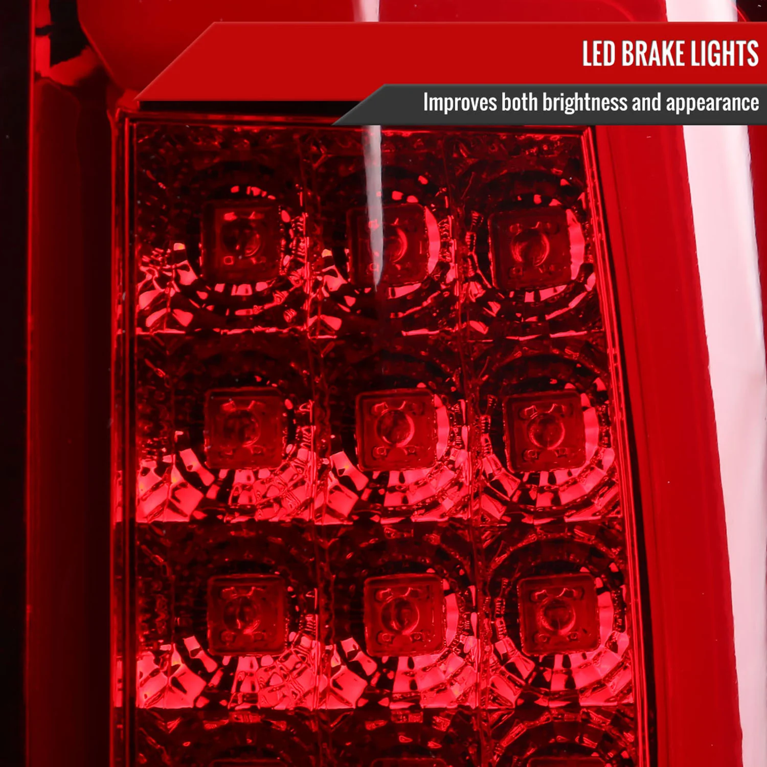 2002-2006 Dodge RAM 1500 2500 3500 LED Tail Lights Chrome Housing/Red Lens - Image 3