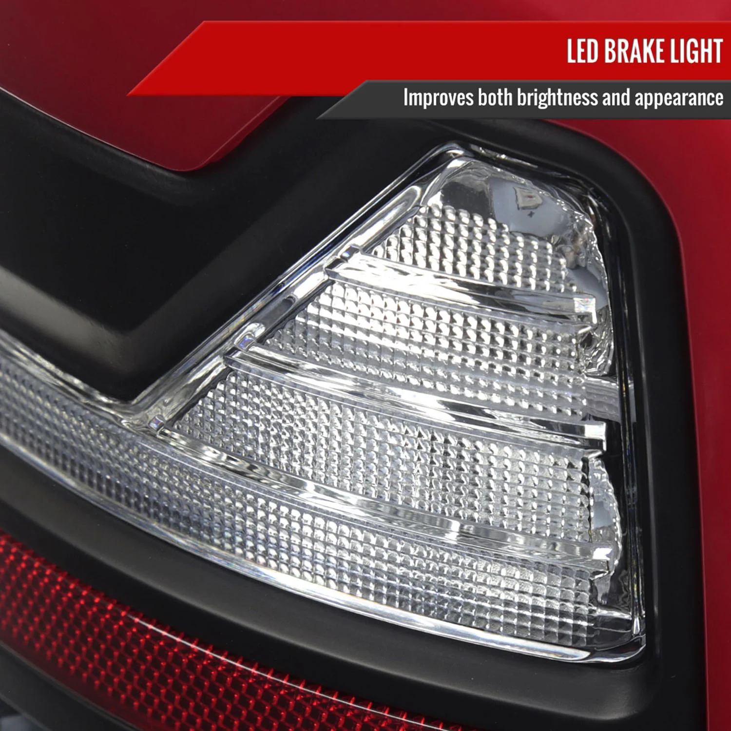 2002-2006 Dodge RAM 1500/2500/3500 Red LED Bar Tail Lights Matte Black/Clear - Image 4