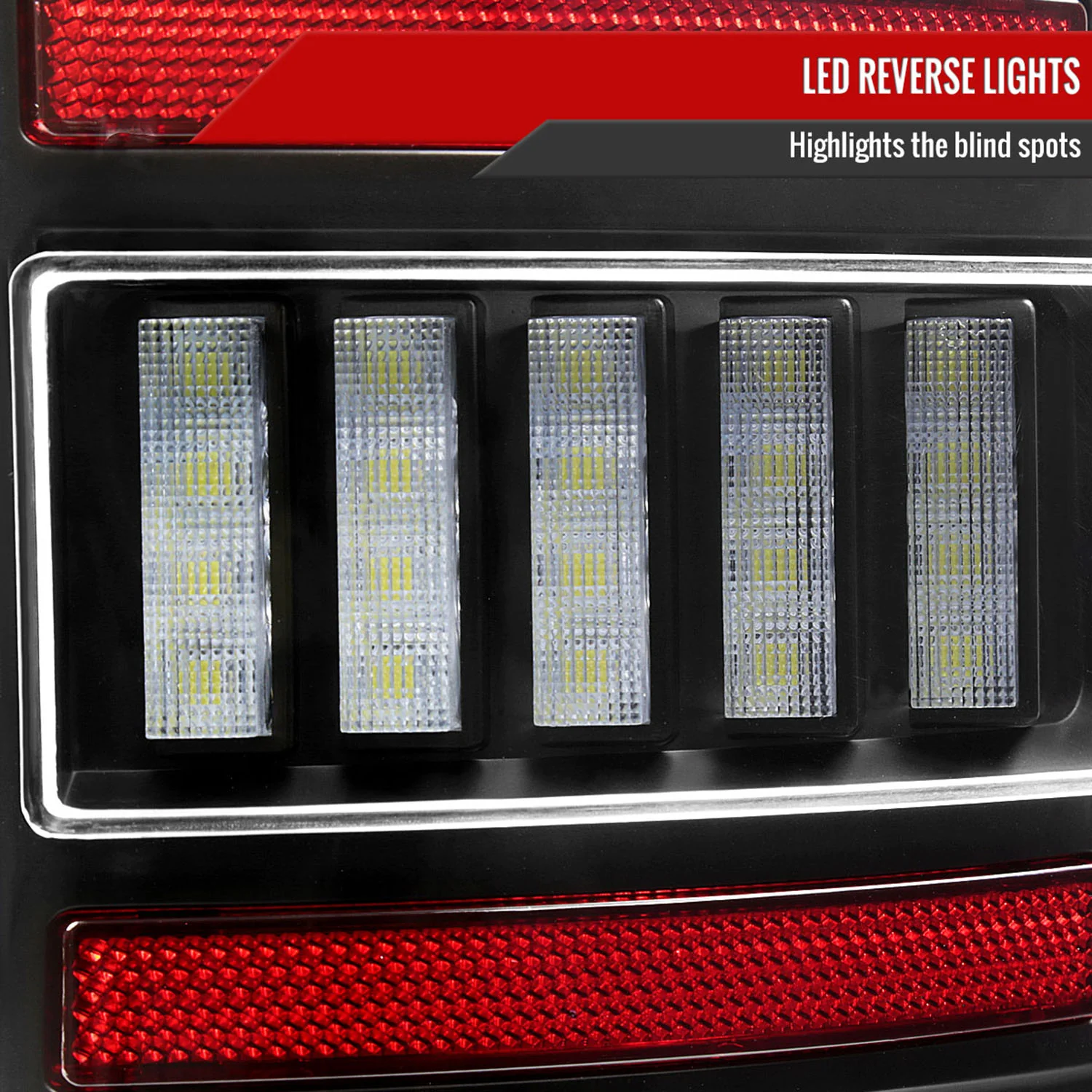 2002-2006 Dodge RAM 1500/2500/3500 White LED Bar Tail Lights Matte Black/Clear - Image 6