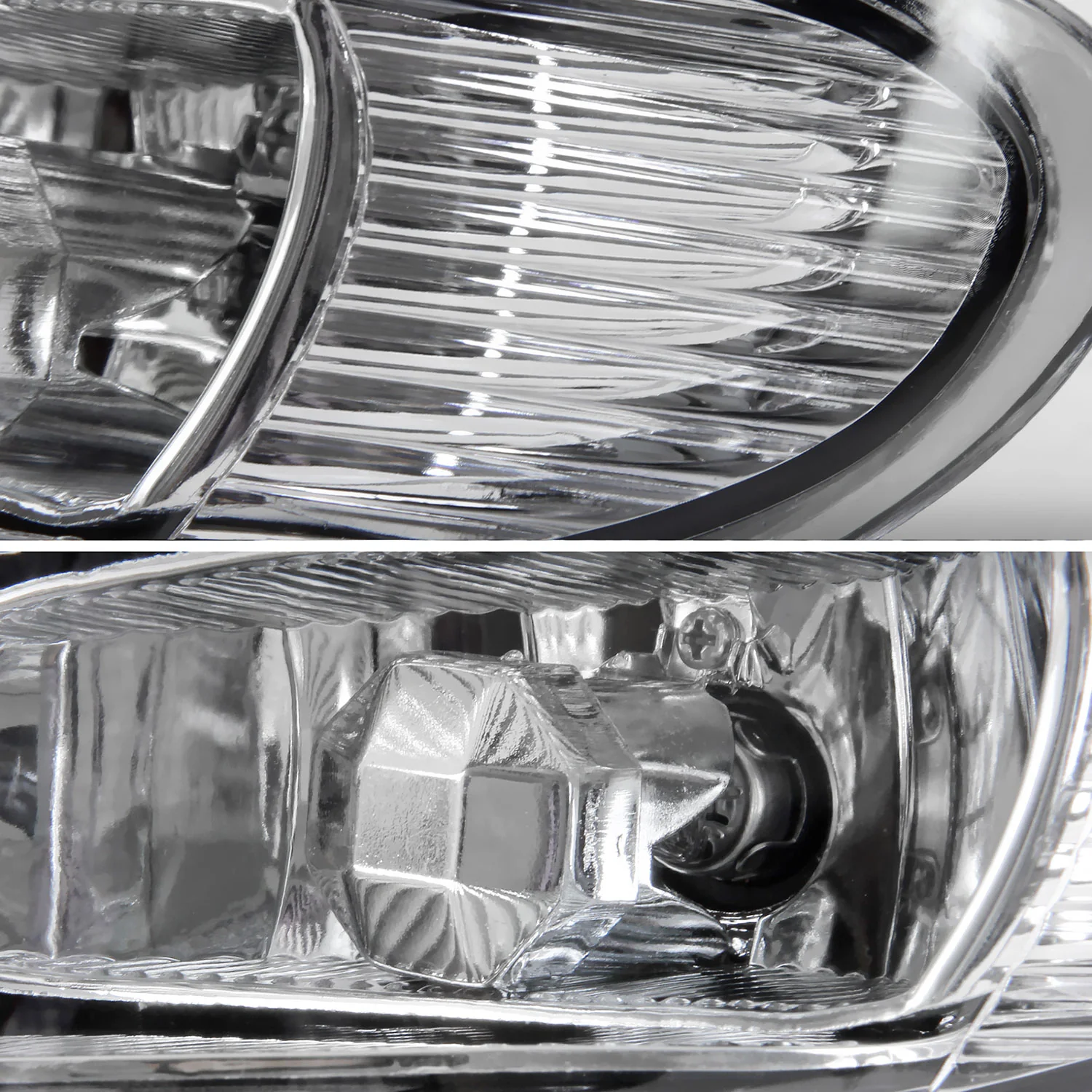2002-2008 Toyota Solara/Camry/Corolla 9006 Fog Lights Kit Chrome/Clear Lens - Image 2