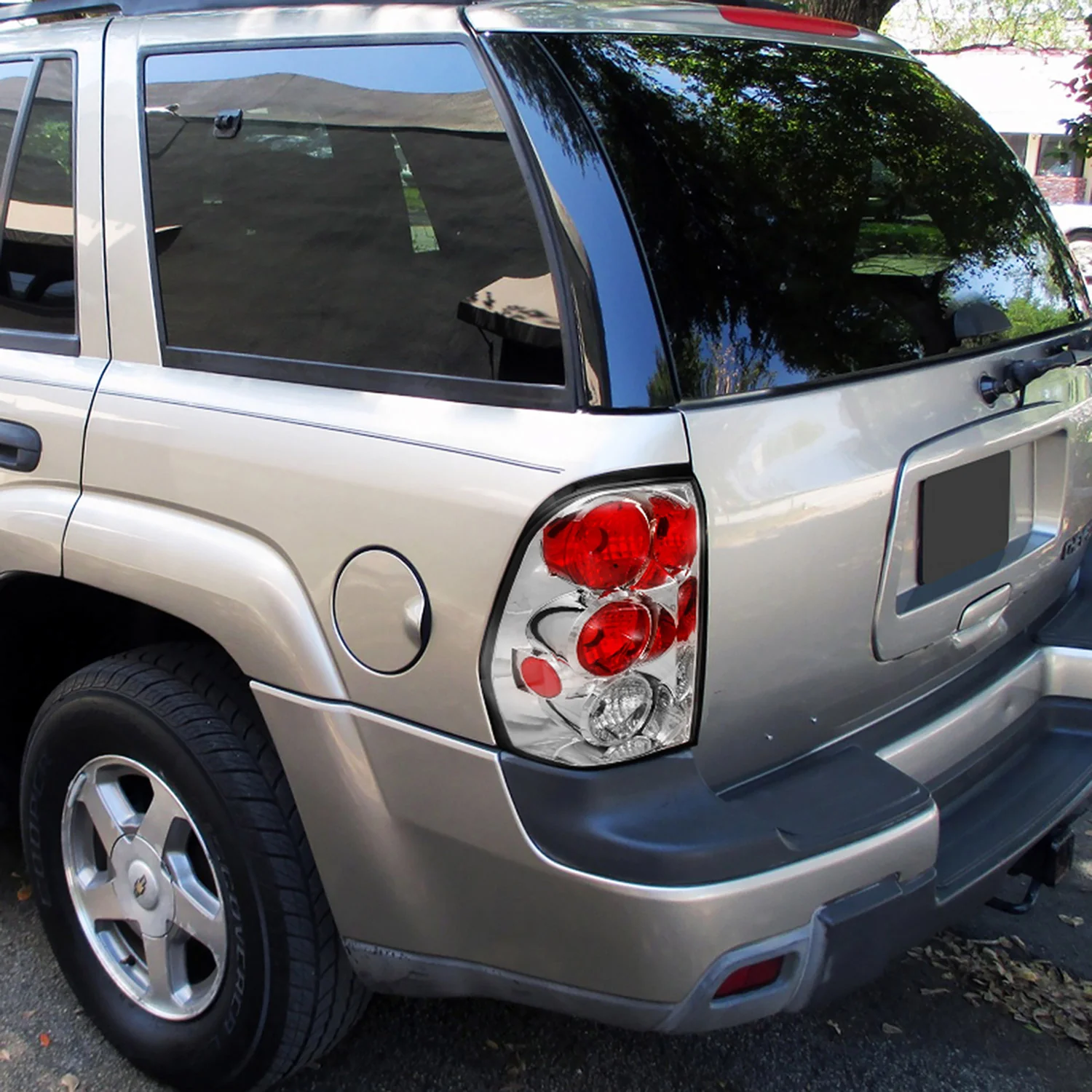 2002-2009 Chevrolet Trailblazer Tail Lights Chrome Housing/Clear Lens - Image 10