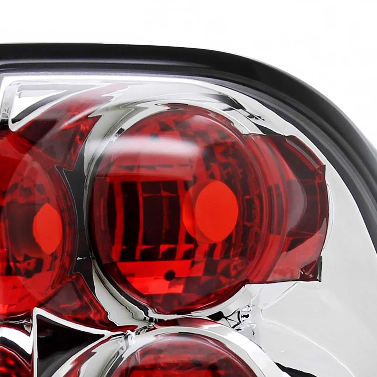 2002-2009 Chevrolet Trailblazer Tail Lights Chrome Housing/Clear Lens - Image 2
