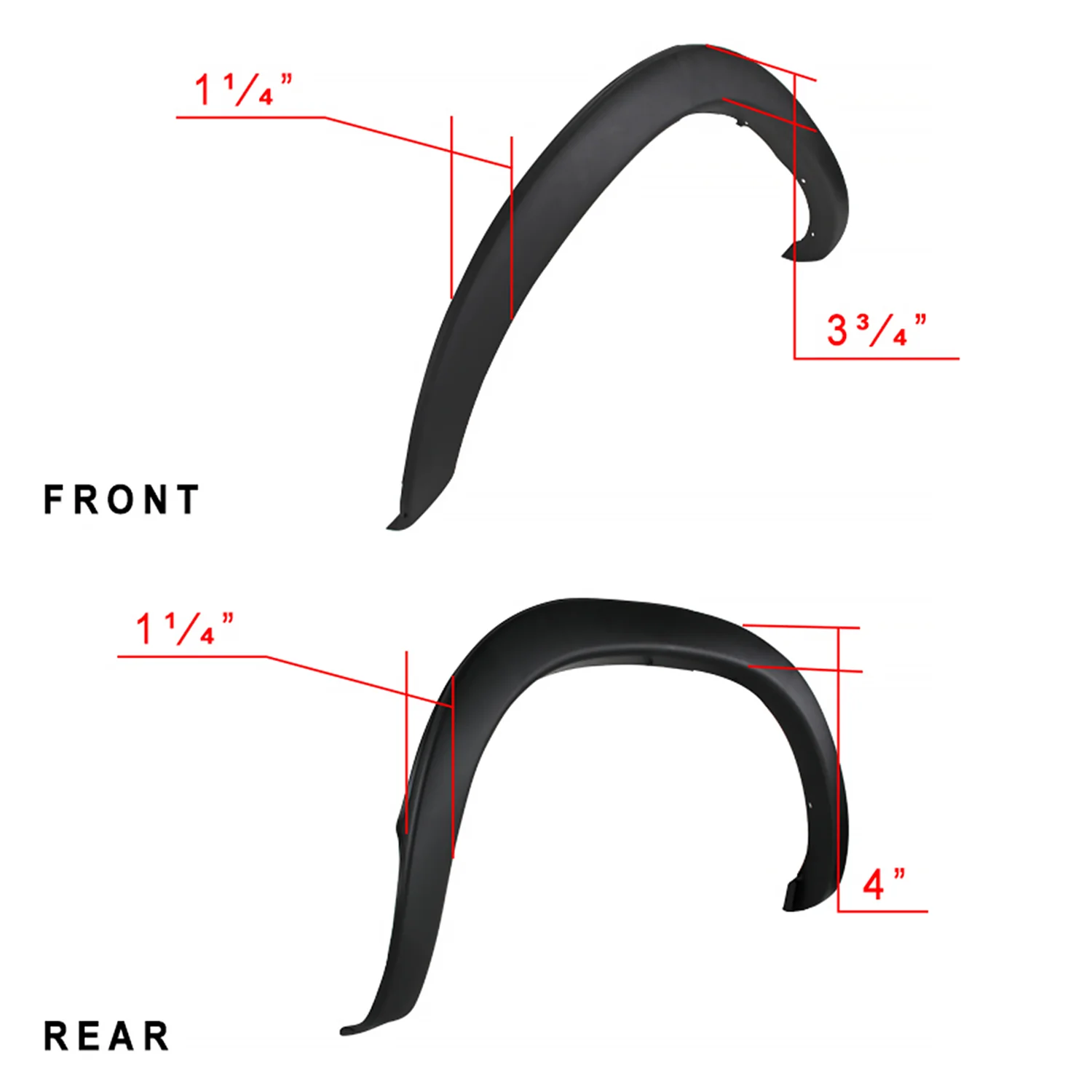 2002-2009 Dodge RAM Factory OE Style Fender Flares Wheel Protector - Image 2