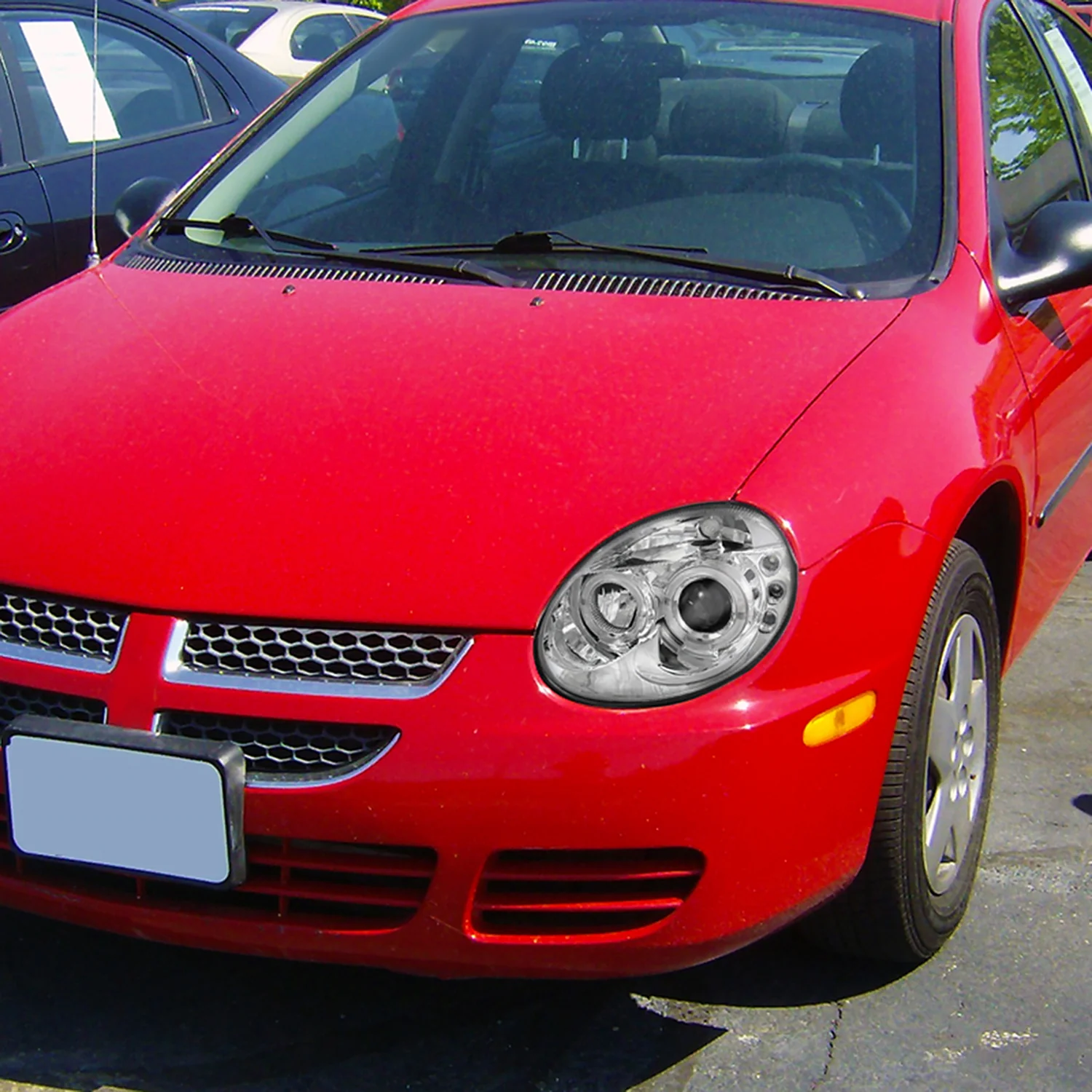 2003-2005 Dodge Neon Dual Halo Projector Headlights Chrome/Clear Lens - Image 10