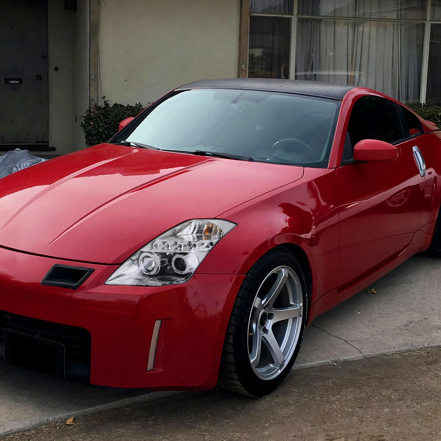 2003-2005 Nissan 350Z Dual Halo Projector Headlights Chrome/Clear Lens - Image 10