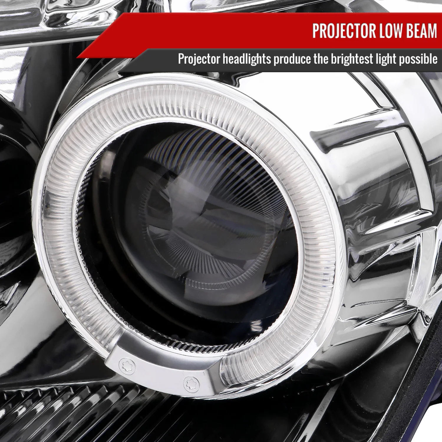 2003-2005 Nissan 350Z Dual Halo Projector Headlights Chrome/Clear Lens - Image 3