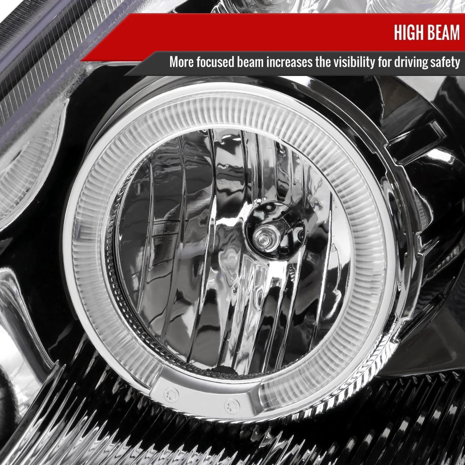2003-2005 Nissan 350Z Dual Halo Projector Headlights Chrome/Clear Lens - Image 4