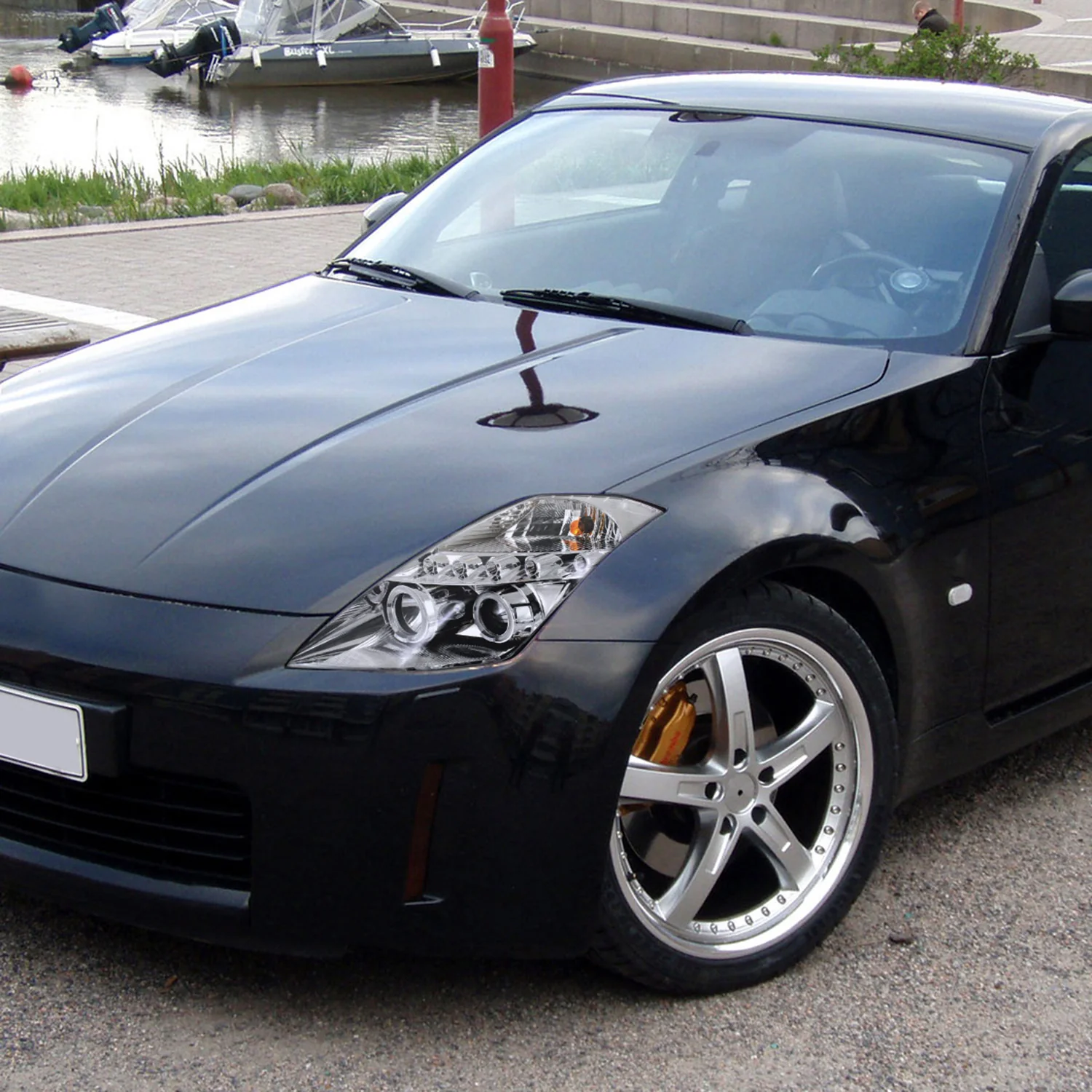 2003-2005 Nissan 350Z Dual Halo Projector Headlights Chrome/Clear Lens - Image 9