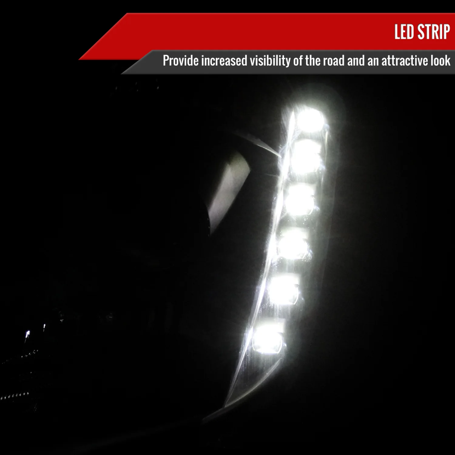 2003-2005 Nissan 350Z Projector Headlights Matte Black Housing/Clear Lens - Image 2