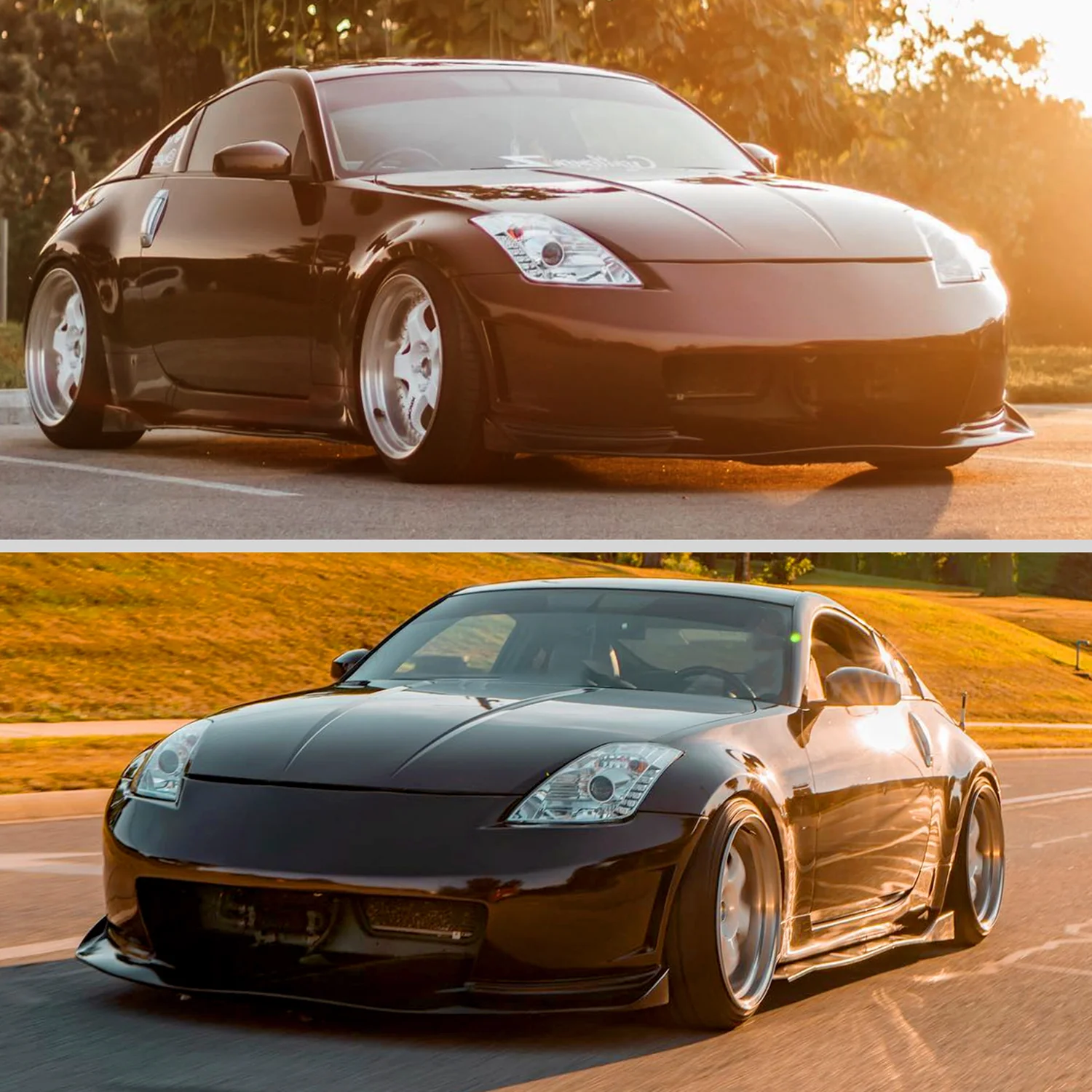 2003-2005 Nissan 350Z Projector Headlights w/ SMD LED Light Strip Chrome/Clear - Image 10