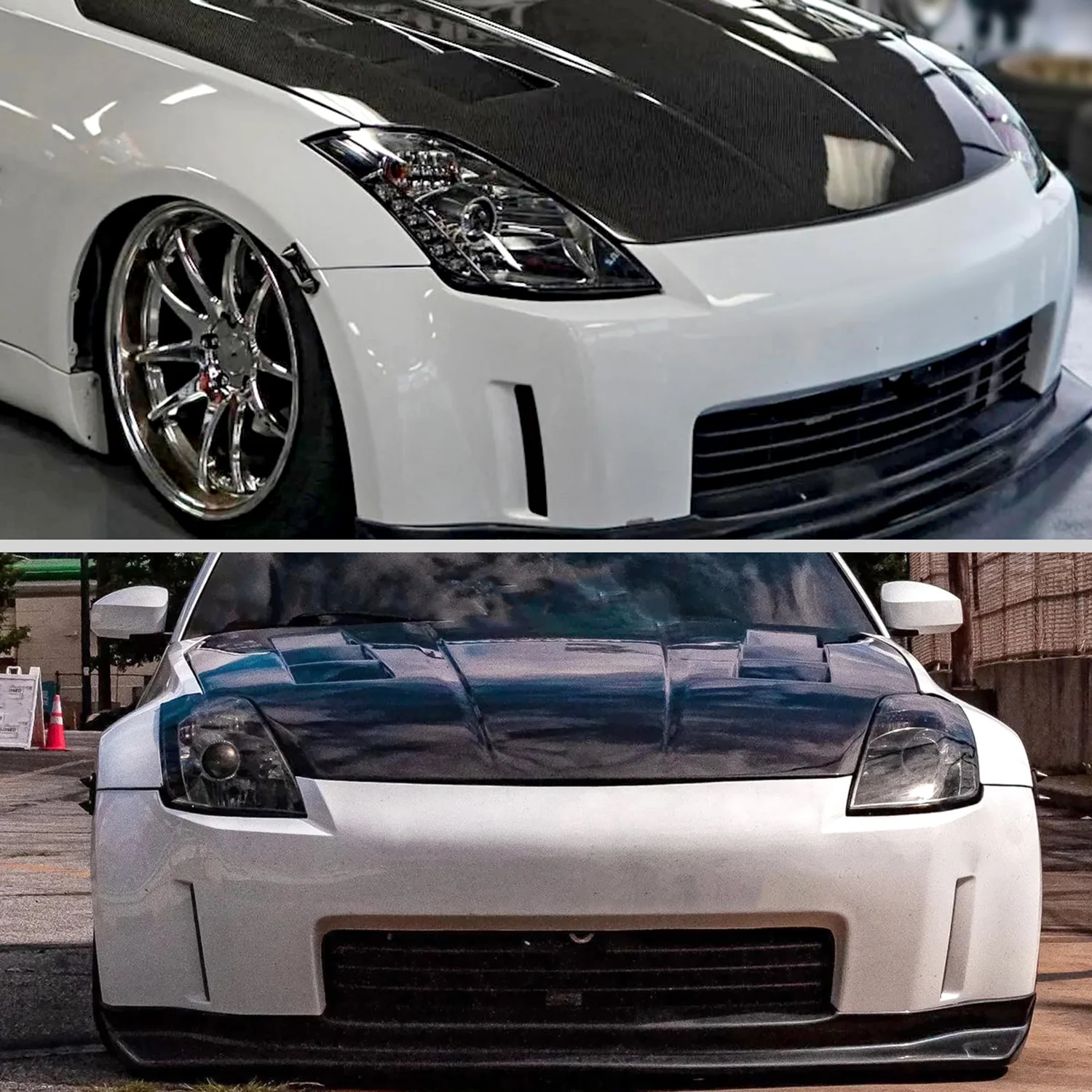 2003-2005 Nissan 350Z Projector Headlights w/ SMD LED Light Strip Chrome/Smoke - Image 10