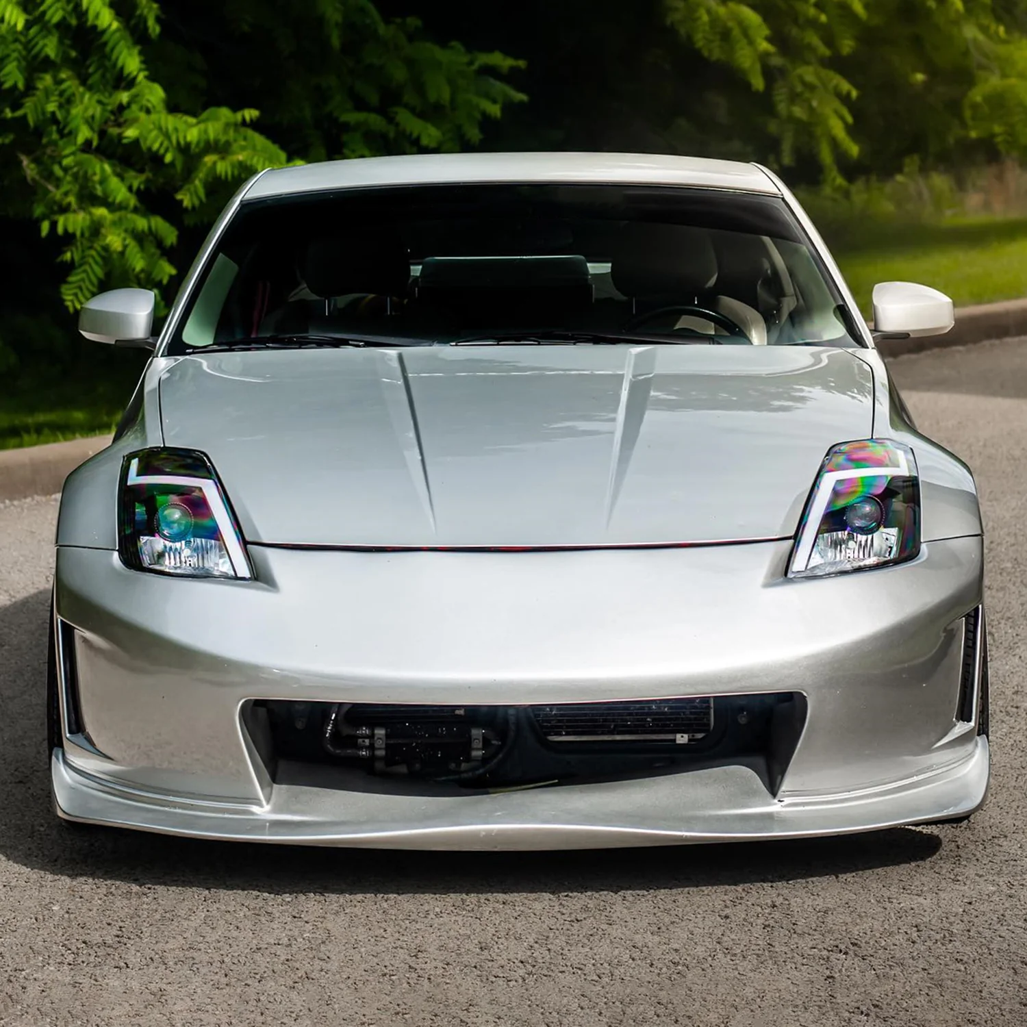 2003-2005 Nissan 350Z Turn Signal Animated LED Bar Projector Headlights Black - Image 10