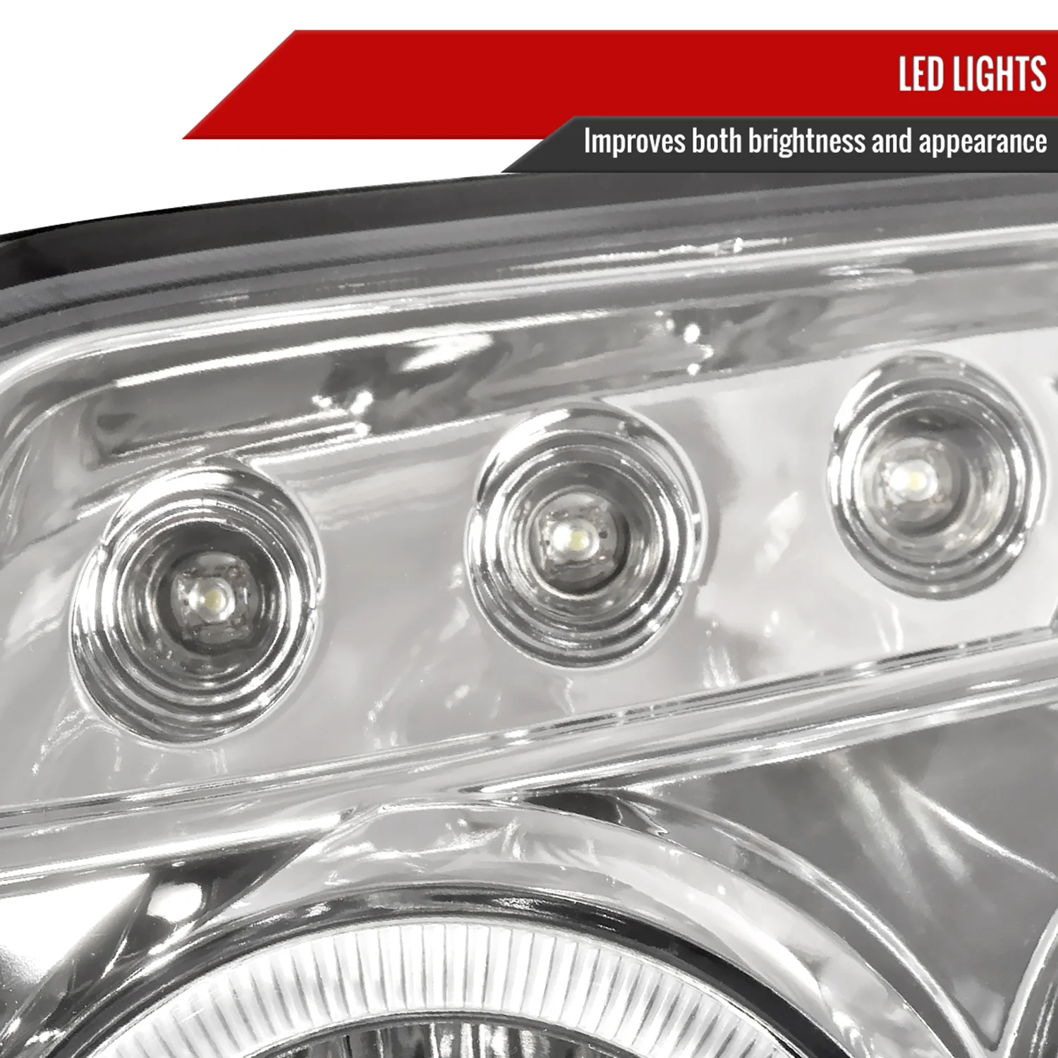 2003-2005 Toyota 4Runner Dual Halo Projector Headlights Chrome/Clear Lens - Image 5