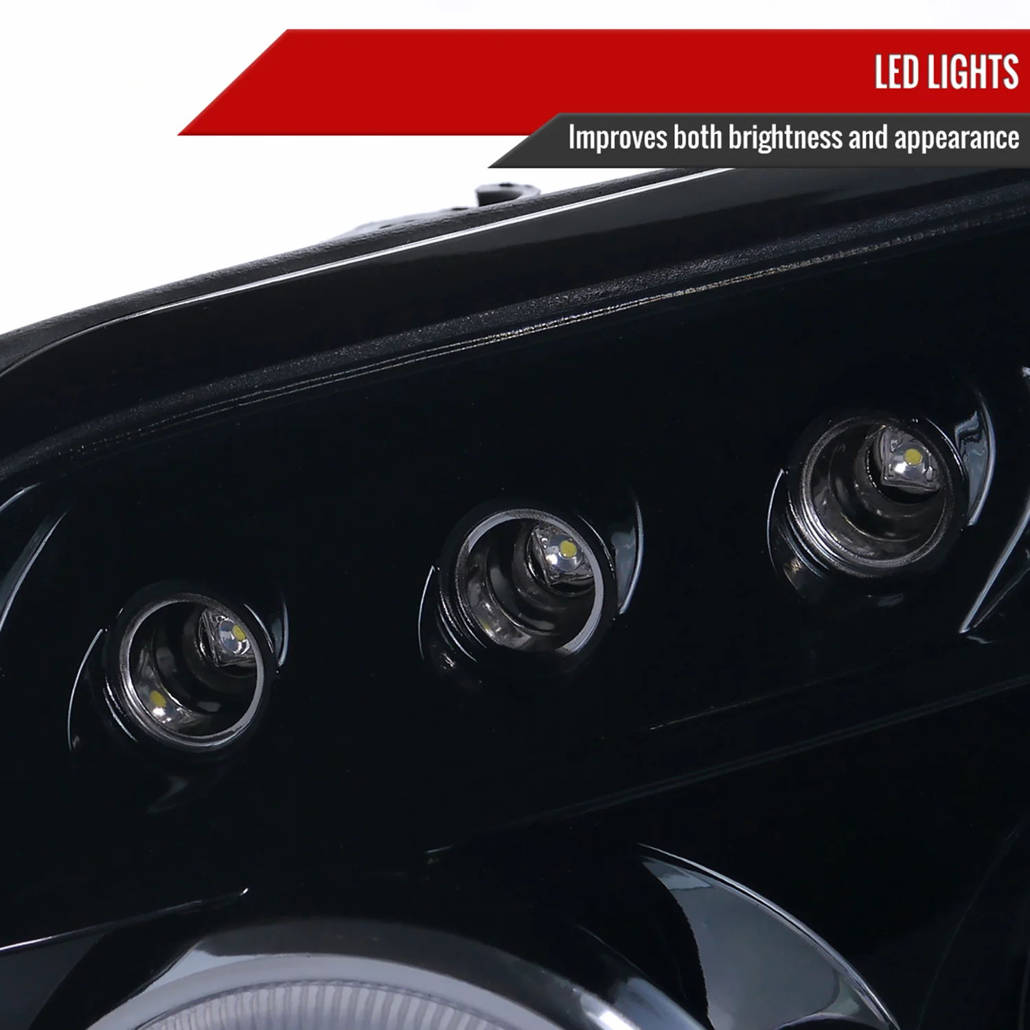 2003-2005 Toyota 4Runner Dual Halo Projector Headlights Glossy Black/Smoke - Image 5