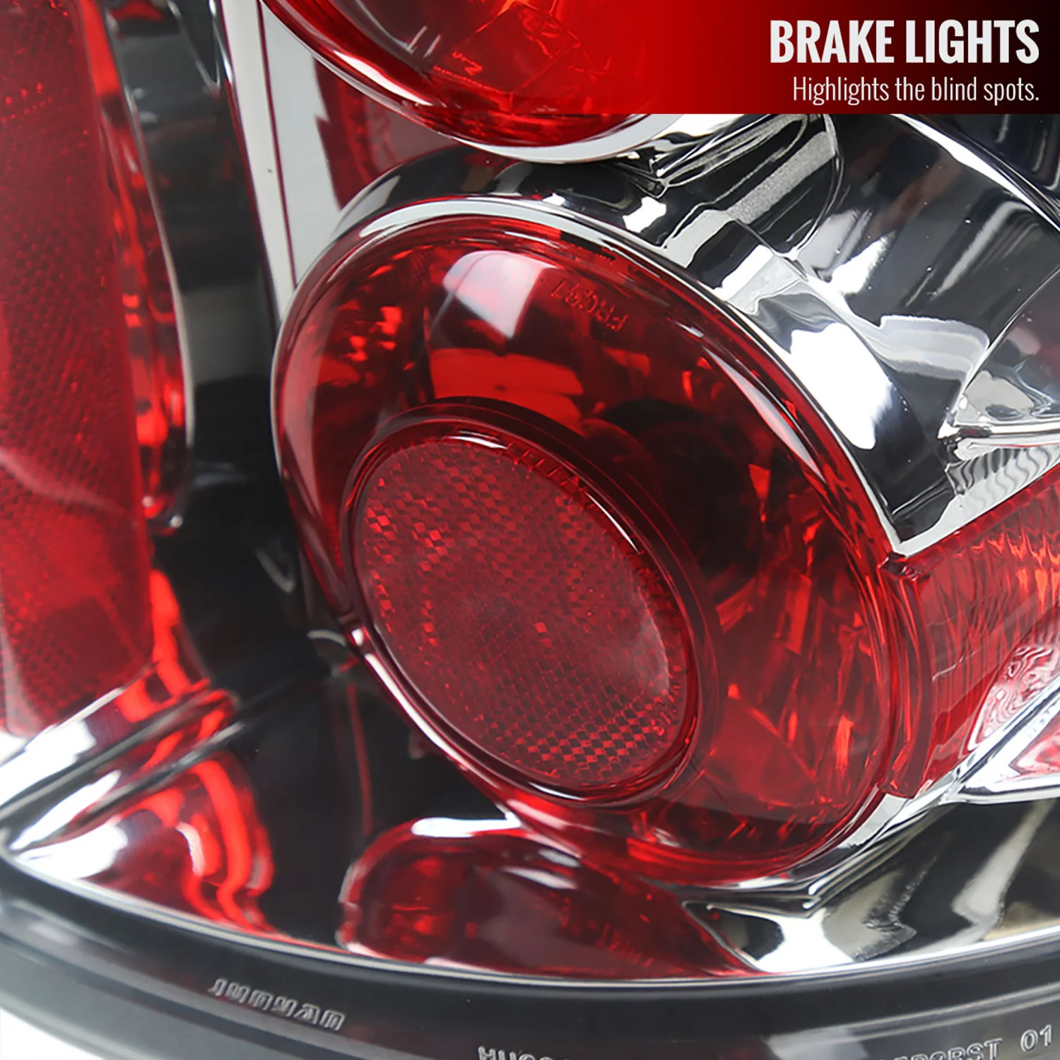 2003-2005 Toyota 4Runner Tail Lights Chrome Housing/Clear Lens - Image 4
