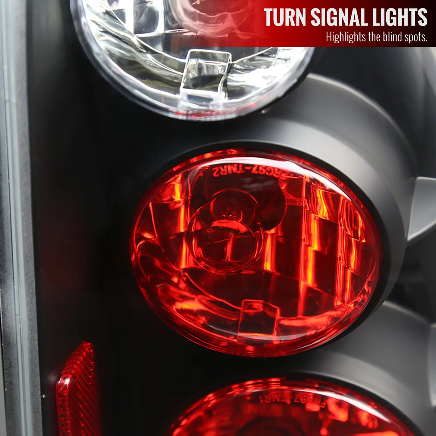 2003-2005 Toyota 4Runner Tail Lights Matte Black Housing/Clear Lens - Image 3