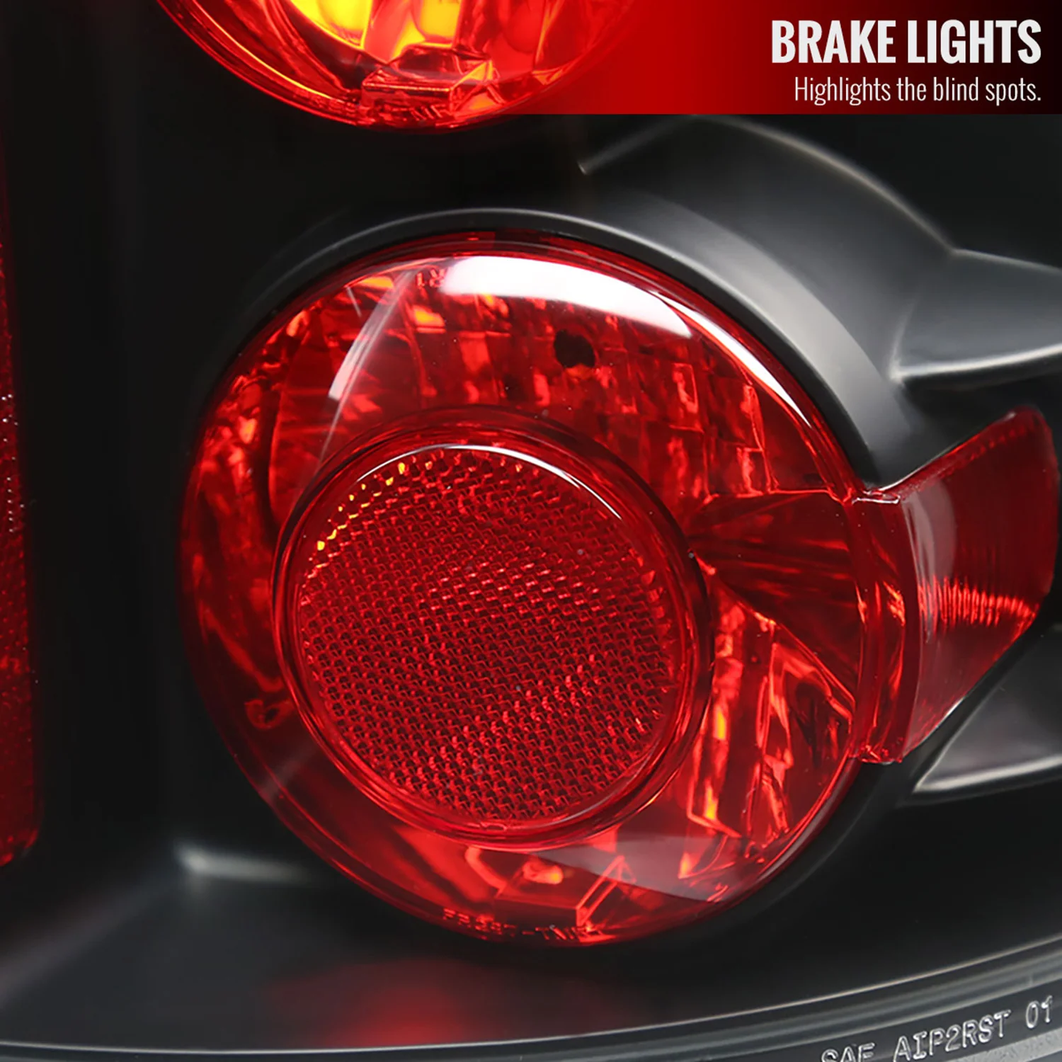 2003-2005 Toyota 4Runner Tail Lights Matte Black Housing/Clear Lens - Image 4