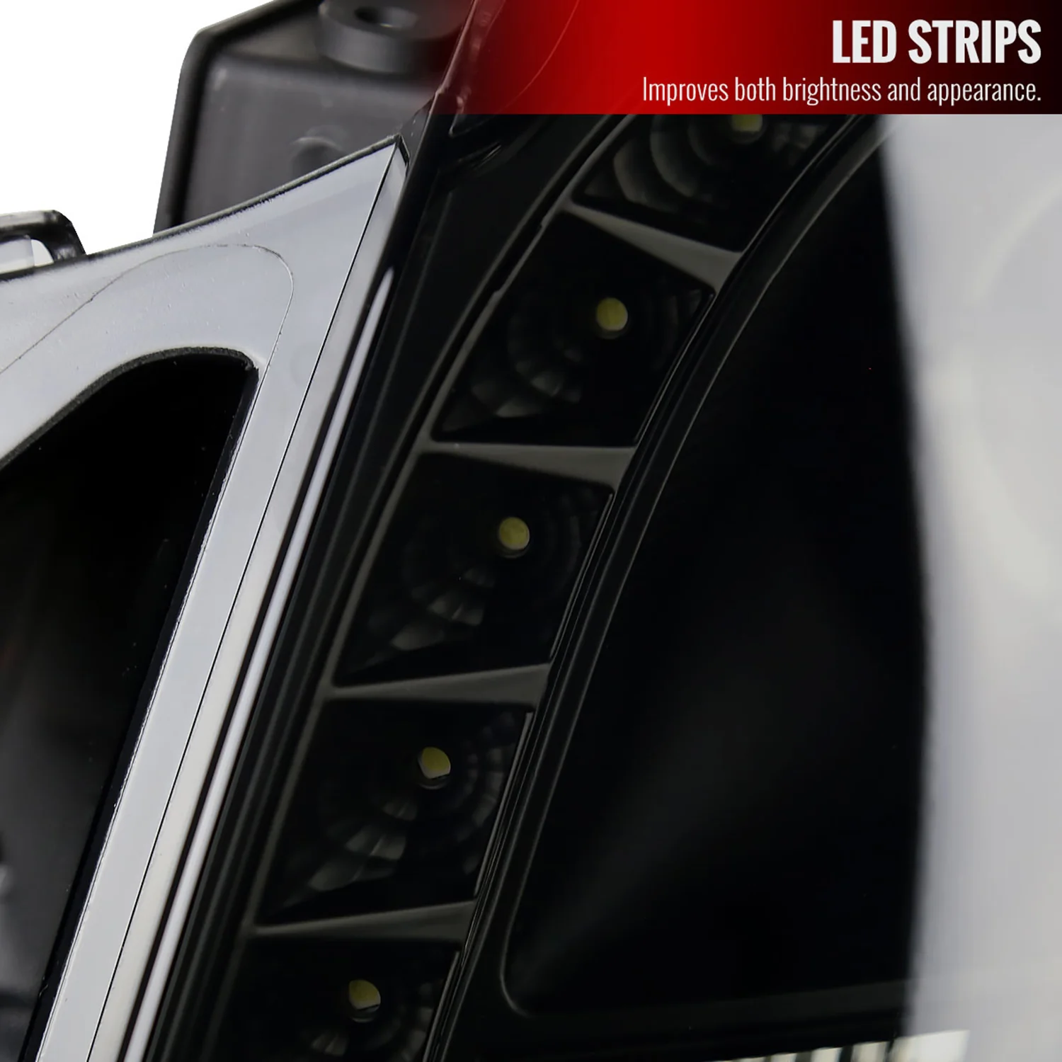 2003-2007 Cadillac CTS Halo Projector Headlights Black Housing/Smoke Lens - Image 5