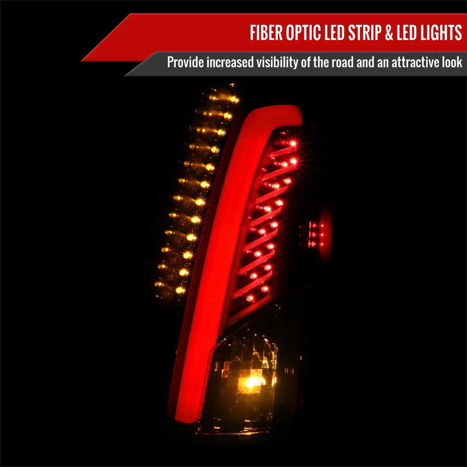2003-2007 Cadillac CTS LED Tail Lights Glossy Black Housing/Smoke Lens - Image 2