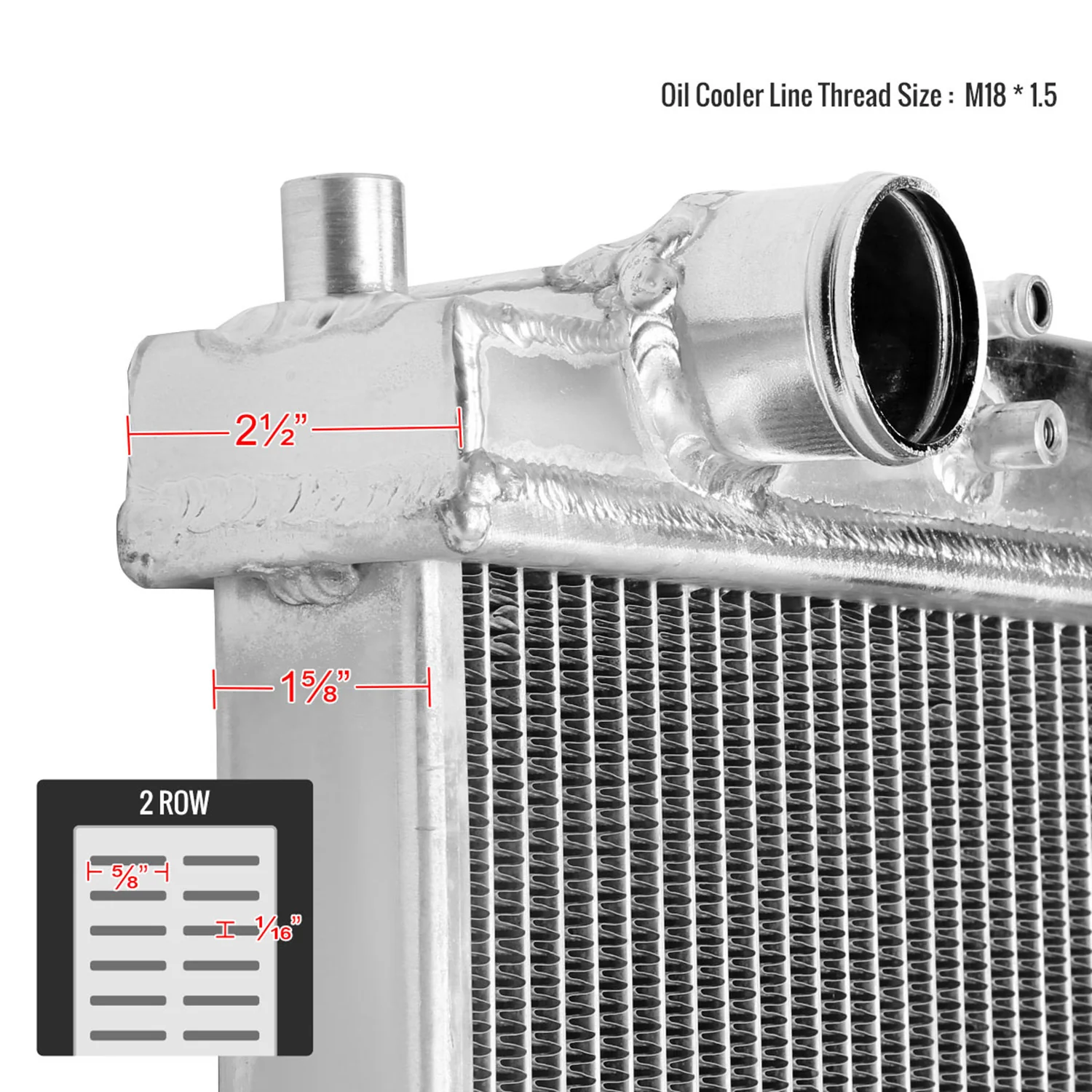 2003-2007 Ford F250/350/450 /03-2005 Excursion 6.0L Diesel 2Row Cooling Radiator - Image 3