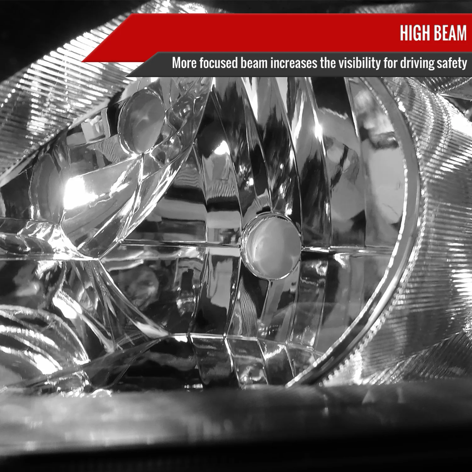 2003-2007 Honda Accord Factory Headlights w/Amber Reflector Matt Black/Clear - Image 4