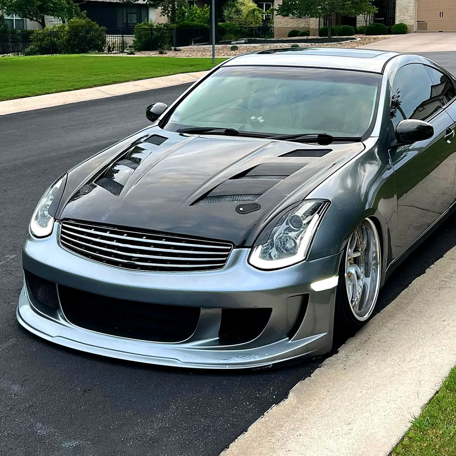 2003-2007 Infiniti G35 Coupe LED Bar Projector Headlights Turn Signals Smoke - Image 8