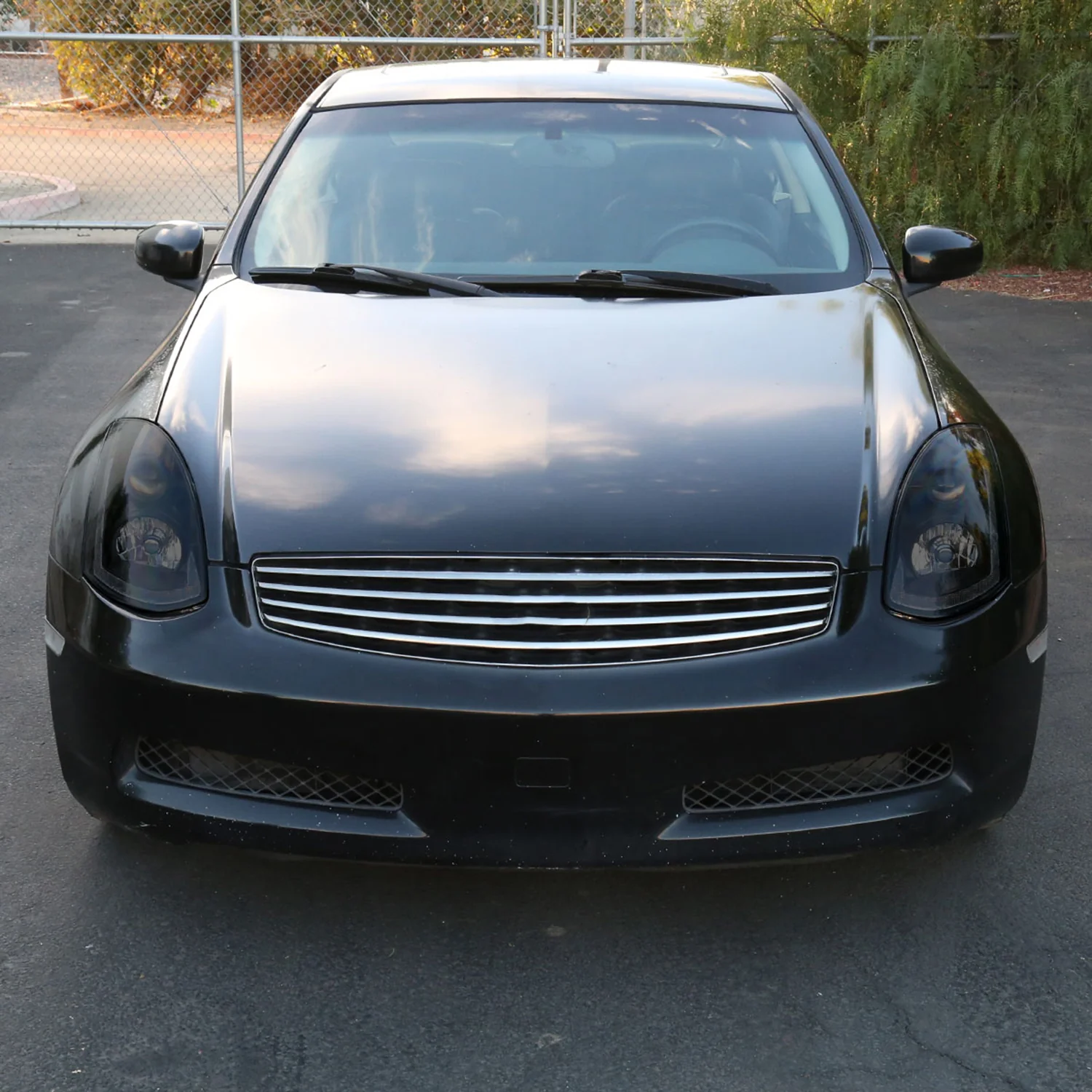 2003-2007 Infiniti G35 Coupe LED Projector Headlights Turn Signals Black Smoke - Image 8