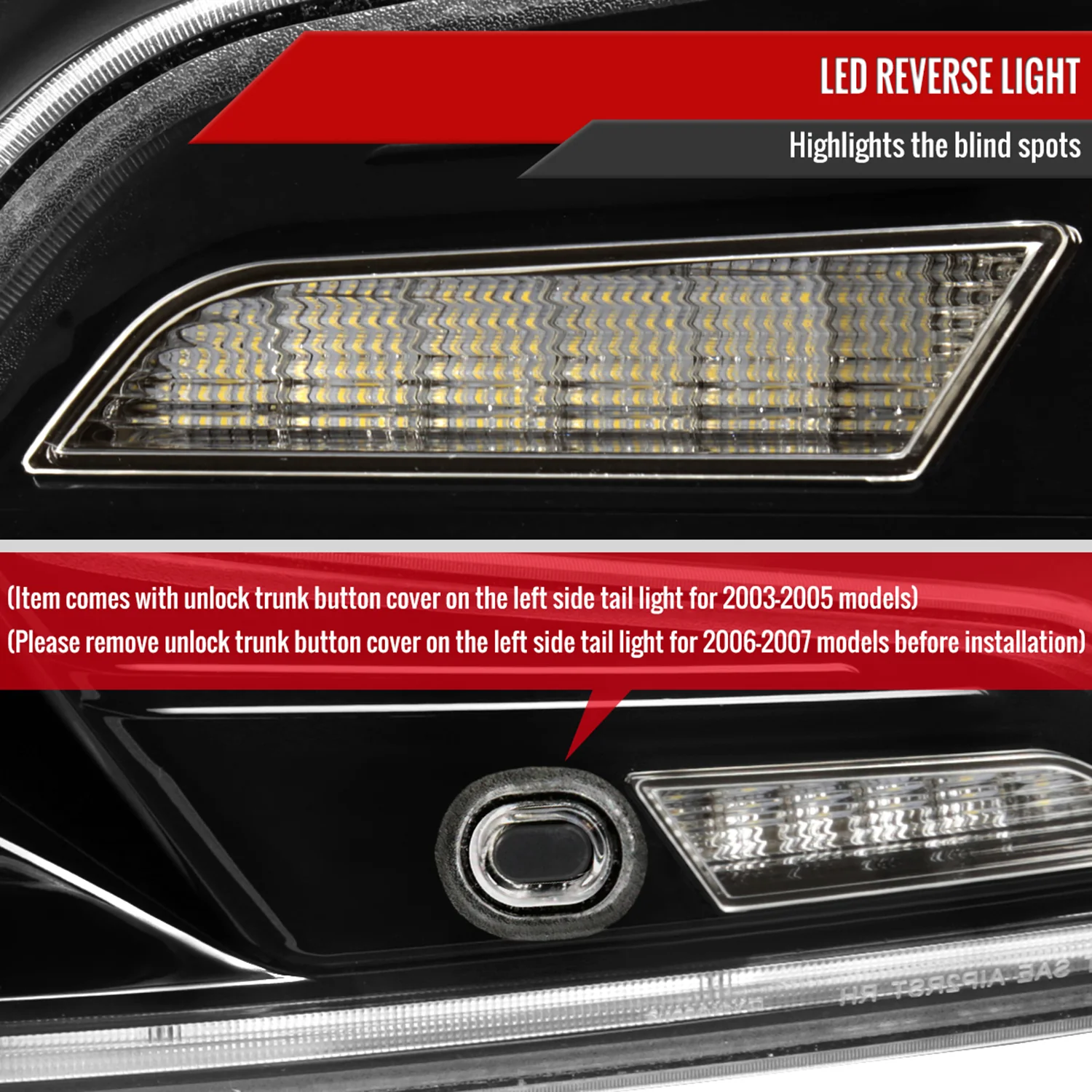 2003-2007 Infiniti G35 Coupe Red LED Halo Signal Tail Lights Glossy Black - Image 6